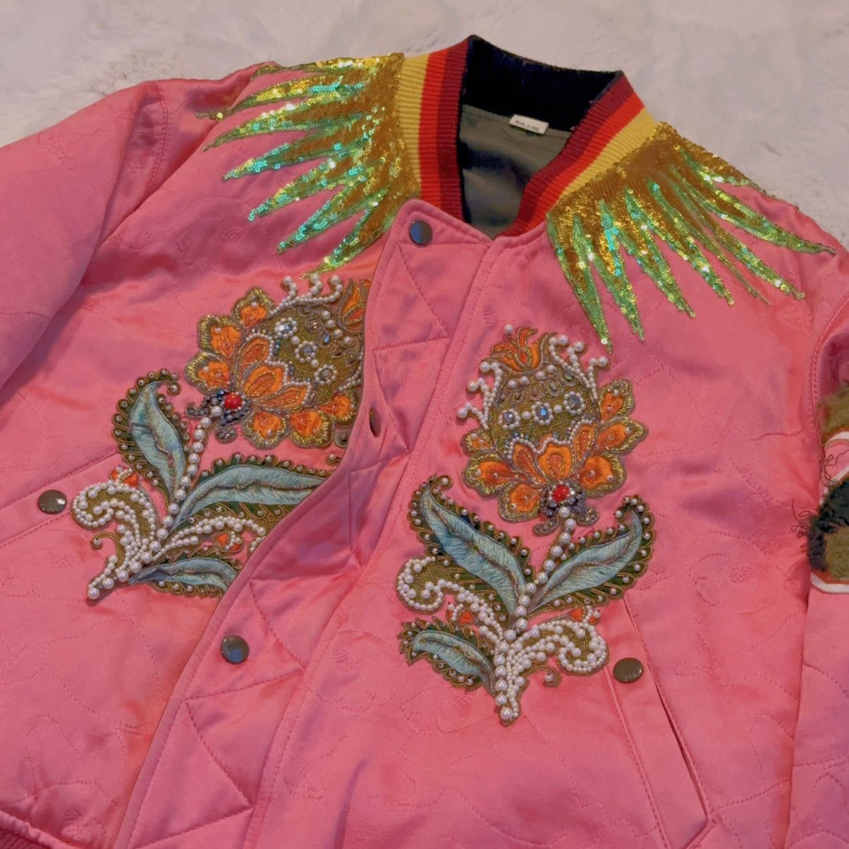 Gucci GUCCI Embroidered and Embellished Letterman jacket Size US M / EU 48-50 / 2 - 3 Thumbnail