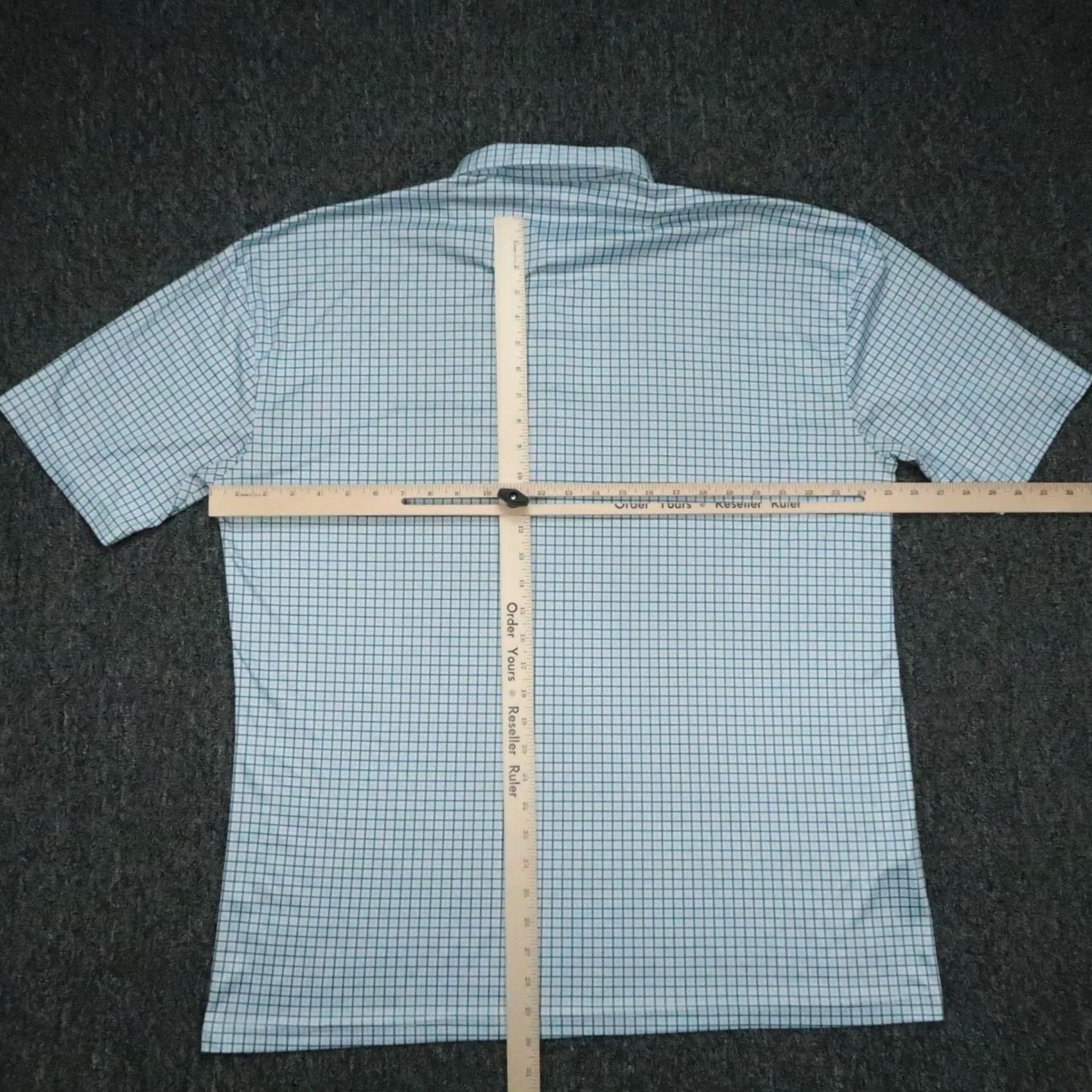 CO VINTAGE: Collars & Co Shirt Mens XXL Blue Check Polo Short Sleeve Golf Wicking Stretch Size US XXL / EU 58 / 5 - 5 Thumbnail
