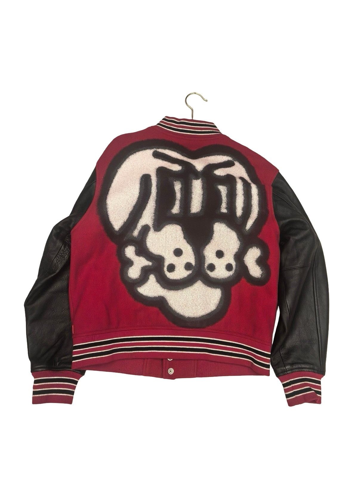 Supreme Supreme FW18 Bone Varsity Jacket Size US S / EU 44-46 / 1 - 3 Thumbnail