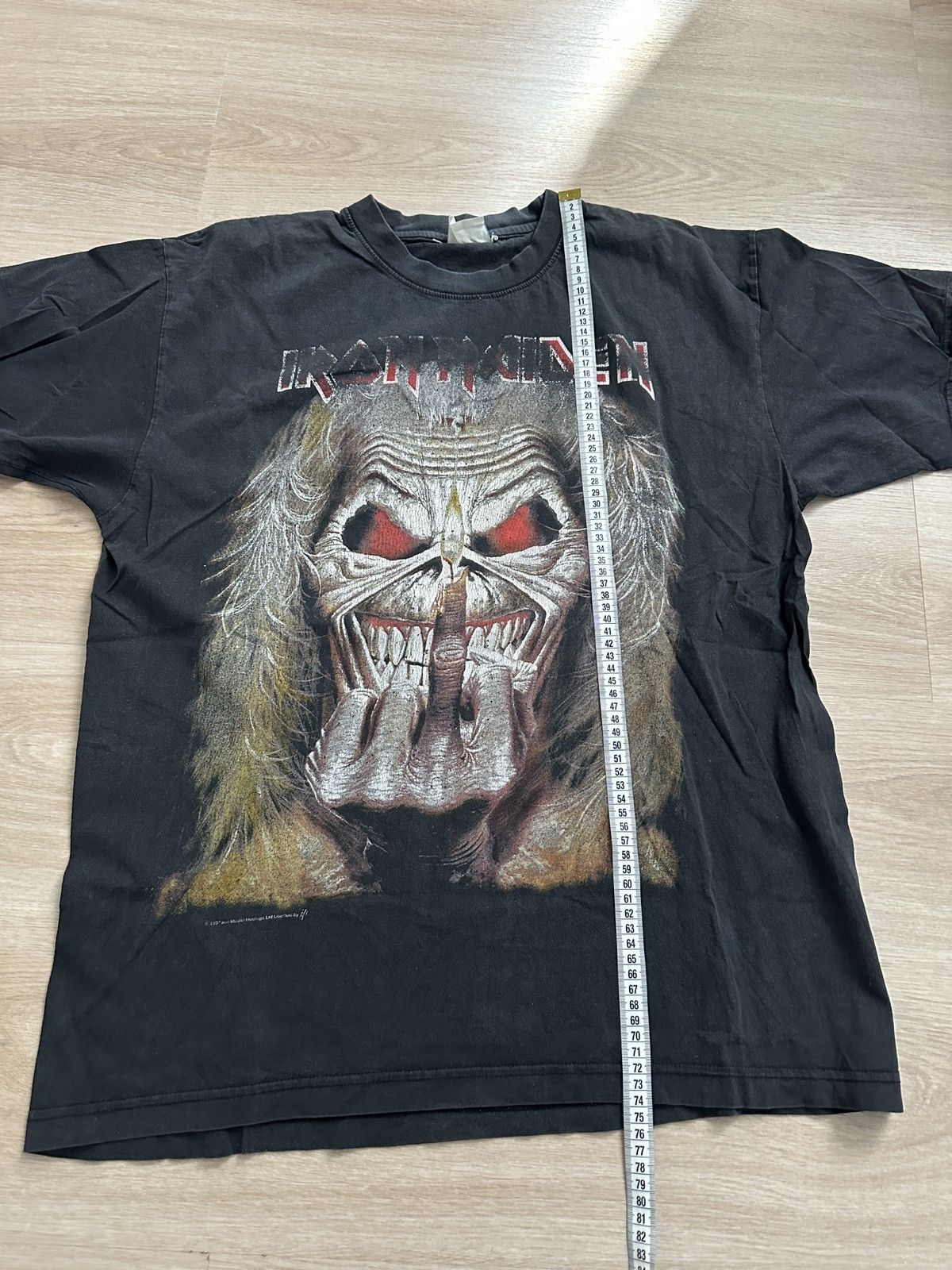 Iron Maiden Iron Maiden 1997 Middle Finger Vintage Printed Band T-Shirt Size US XL / EU 56 / 4 - 5 Thumbnail