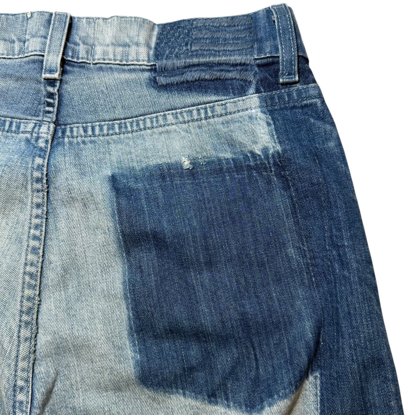 Other REVICE Two Tone Ankle Blue Jeans Distressed Raw Hem Size 29 Size 30" / US 8 / IT 44 - 7 Thumbnail