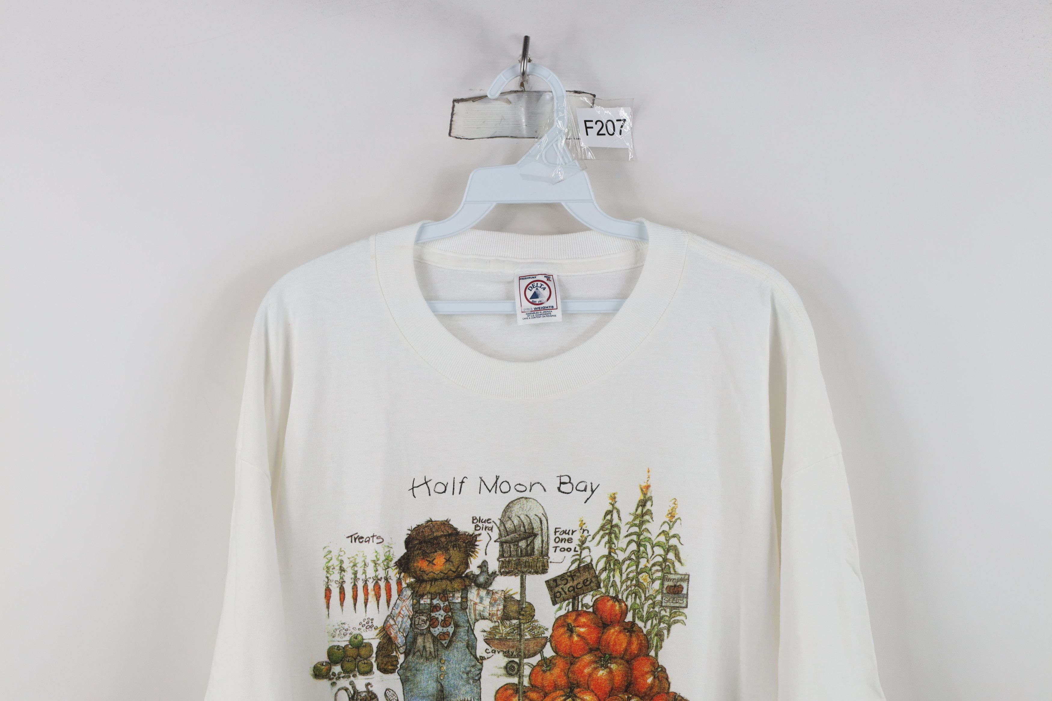 Vintage Vintage 90s Streetwear Bay Fall Harvest Scarecrow T-Shirt Size US XL / EU 56 / 4 - 2 Thumbnail