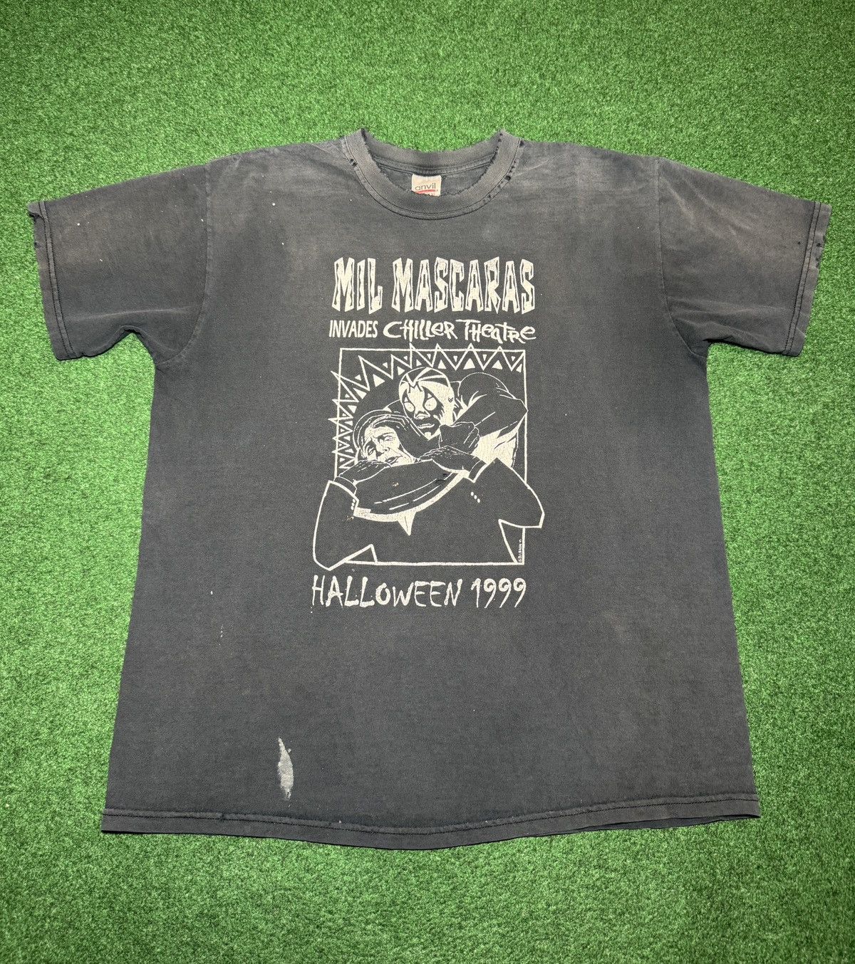 Vintage Mil Máscaras Luchador Wrestler Vtg 90s Halloween XL T Shirt Size US XL / EU 56 / 4 - 1 Thumbnail