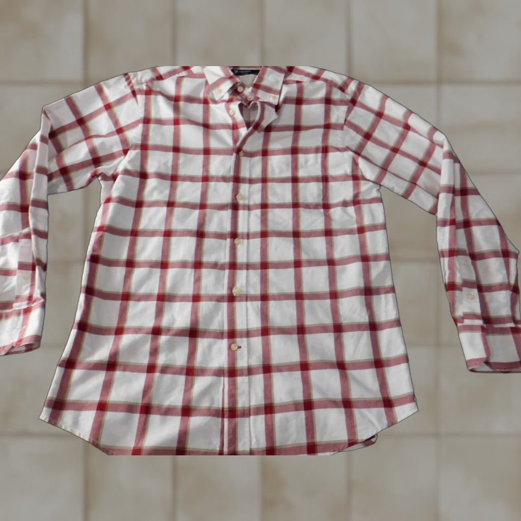 Cremieux Cremieux Shirt Mens Medium M Red Plaid Button-Up Collared Long Sleeve Classic Style Size US M / EU 48-50 / 2 - 1 Thumbnail