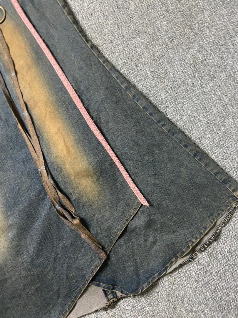 Japanese Brand Blue Jam Brand Asymmetrical Layered Denim Skirt (195) Size 28" / US 6 / IT 42 - 9 Thumbnail