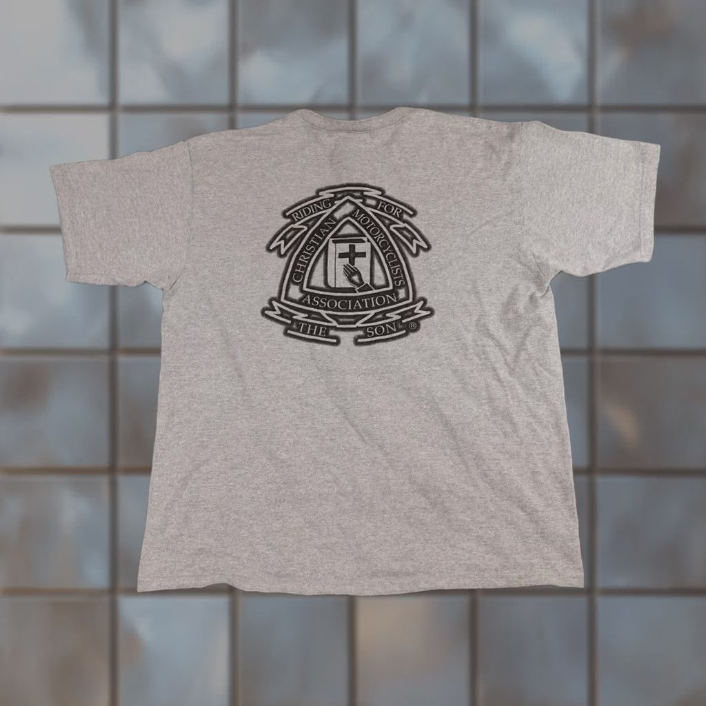 Anvil VINTAGE Christian Motorcyclists Association Shirt Mens Large Gray Jesus Henley 90s Size US L / EU 52-54 / 3 - 1 Thumbnail