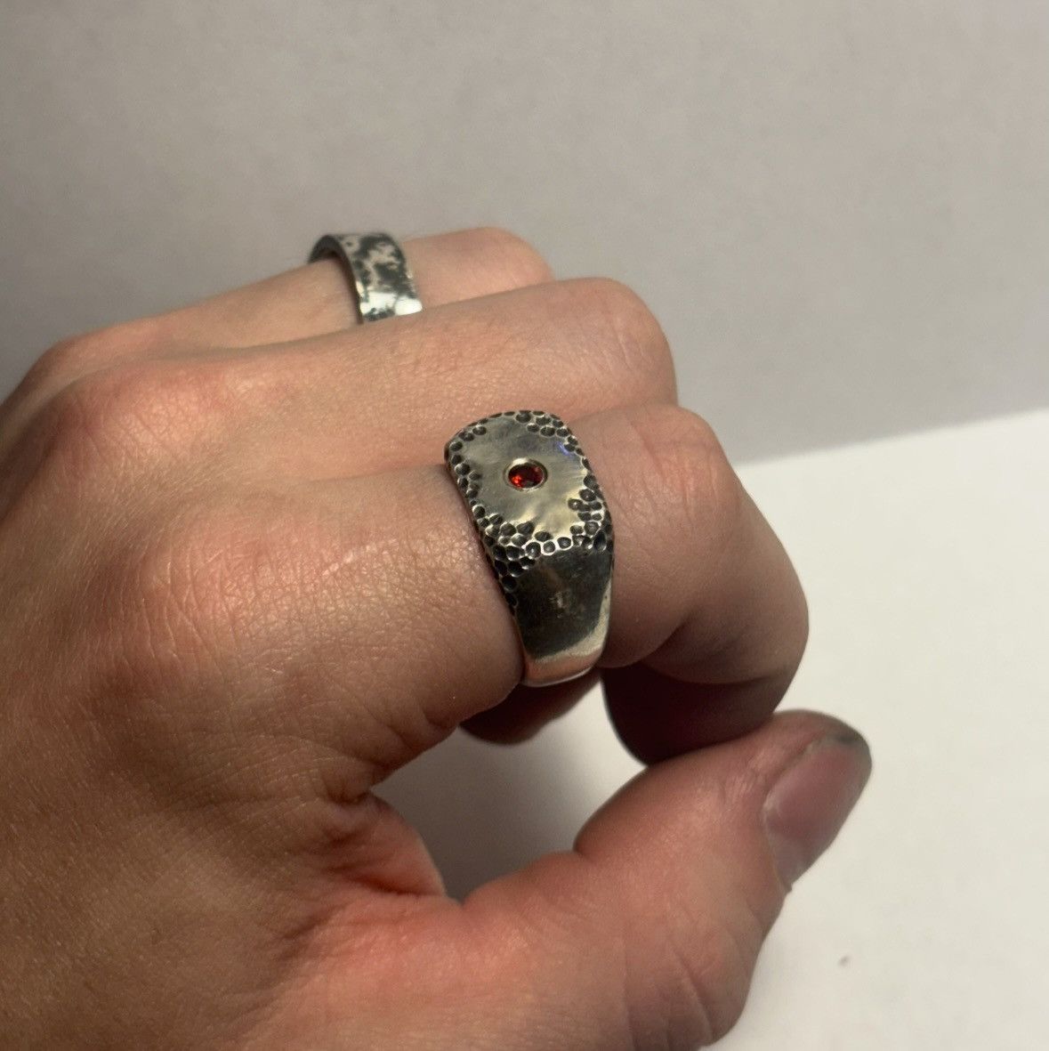 Handmade Size 9.5 Fire Citrine 925 Signet Ring Size ONE SIZE - 14 Thumbnail