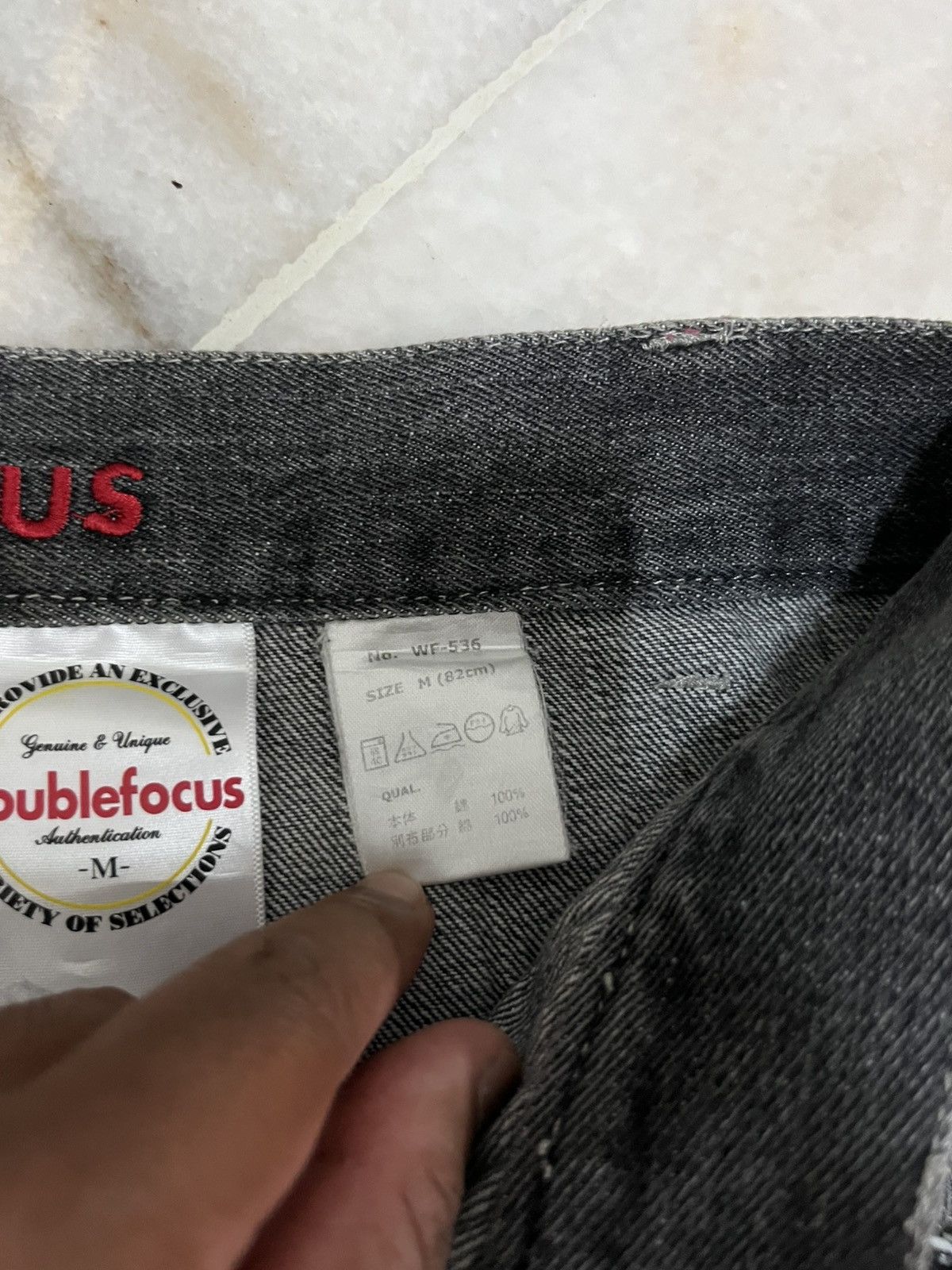 Japanese Brand Doublefocus Doublewaist Jeans Size US 31 - 8 Thumbnail