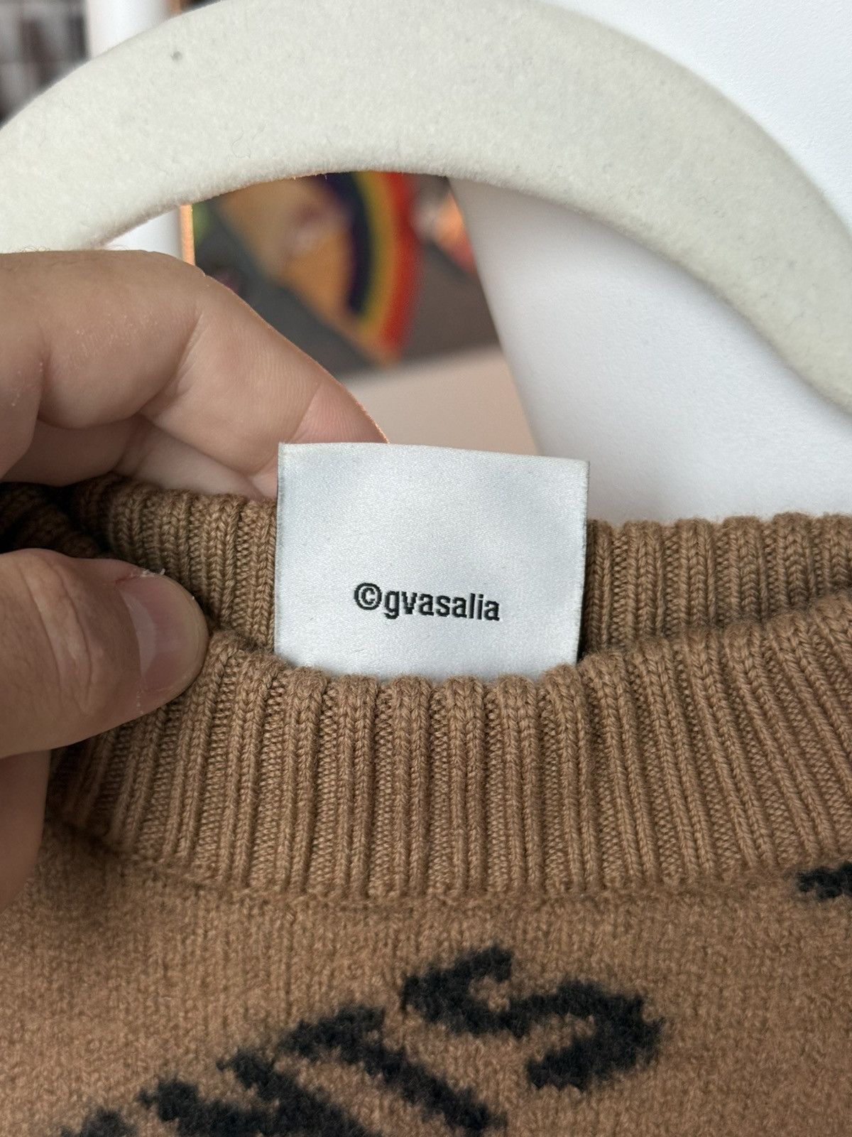 Vetements Vetements All-Over Logo Embroidered Knit Sweater Size US XS / EU 42 / 0 - 4 Thumbnail