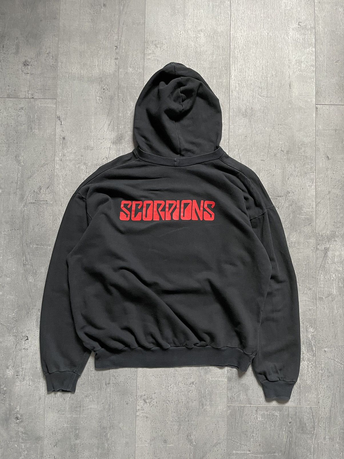 Band Tees Vintage 90s Scorpions Band Washed Hoodie Size US M / EU 48-50 / 2 - 14 Thumbnail