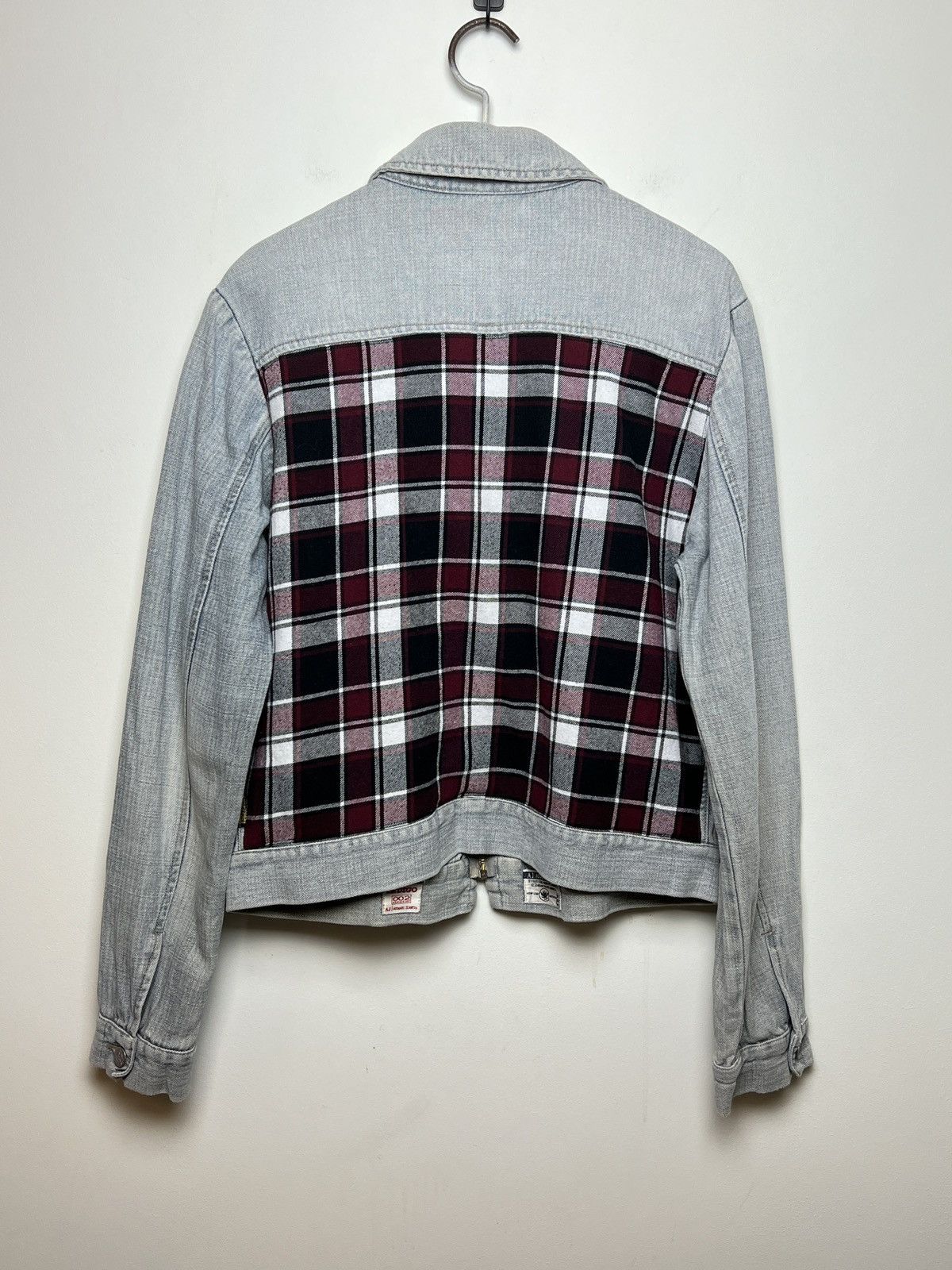 Giorgio Armani armani y2k archive hemp moto tartan work jacket Size US M / EU 48-50 / 2 - 16 Thumbnail