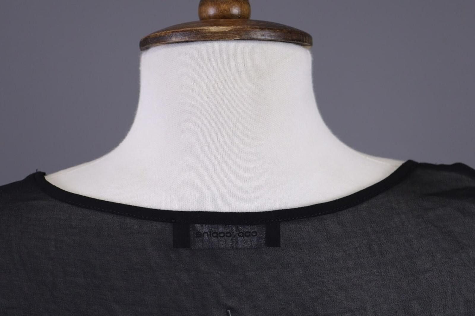 Designer Cop Copine Black Olanko Robe Summer Mesh Top Shirt Size 40 Size M / US 6-8 / IT 42-44 - 12 Thumbnail