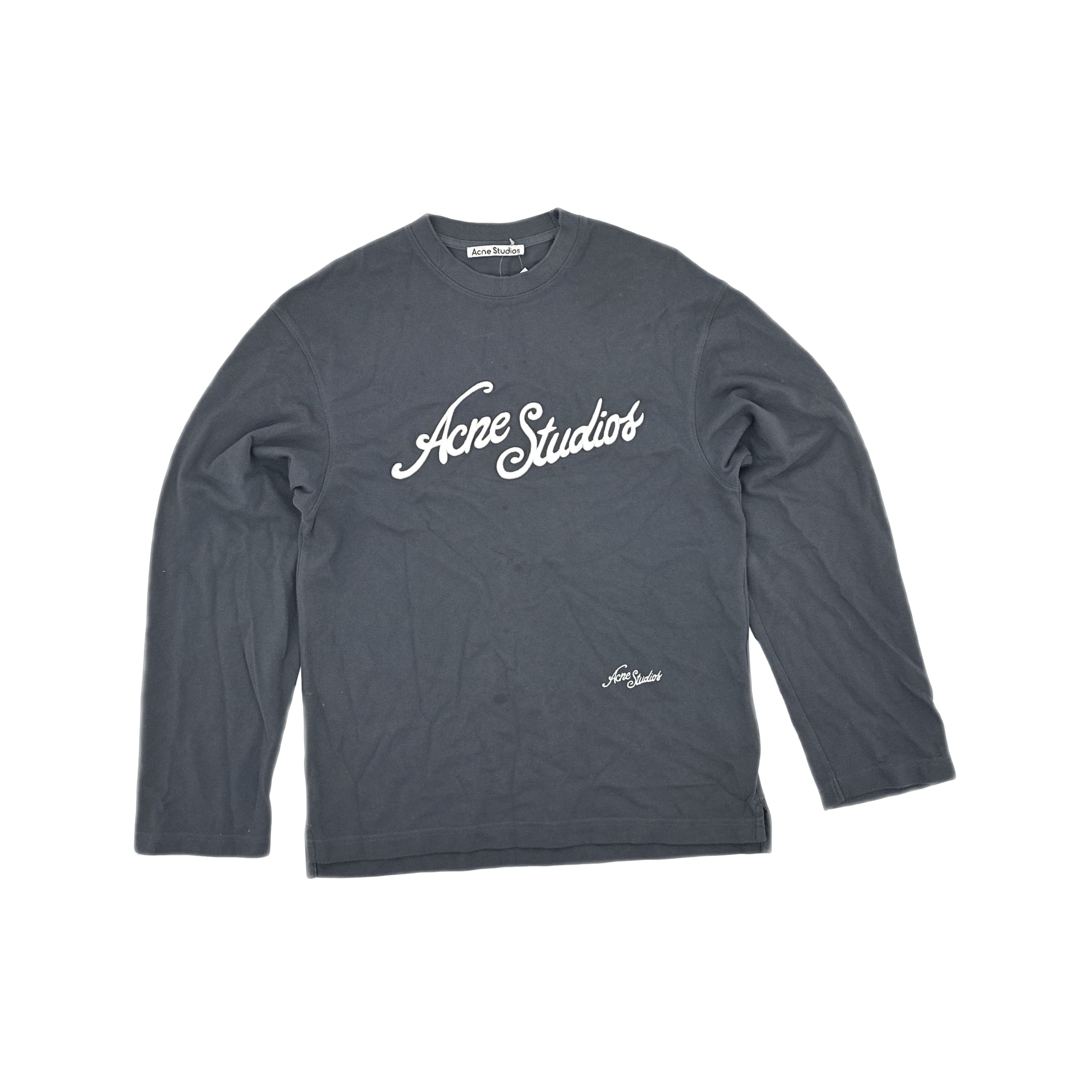 Acne Studios Acne Studios Embroidered Logo Long Sleeve T-Shirt XXS Size US XXS / EU 40 - 1 Thumbnail