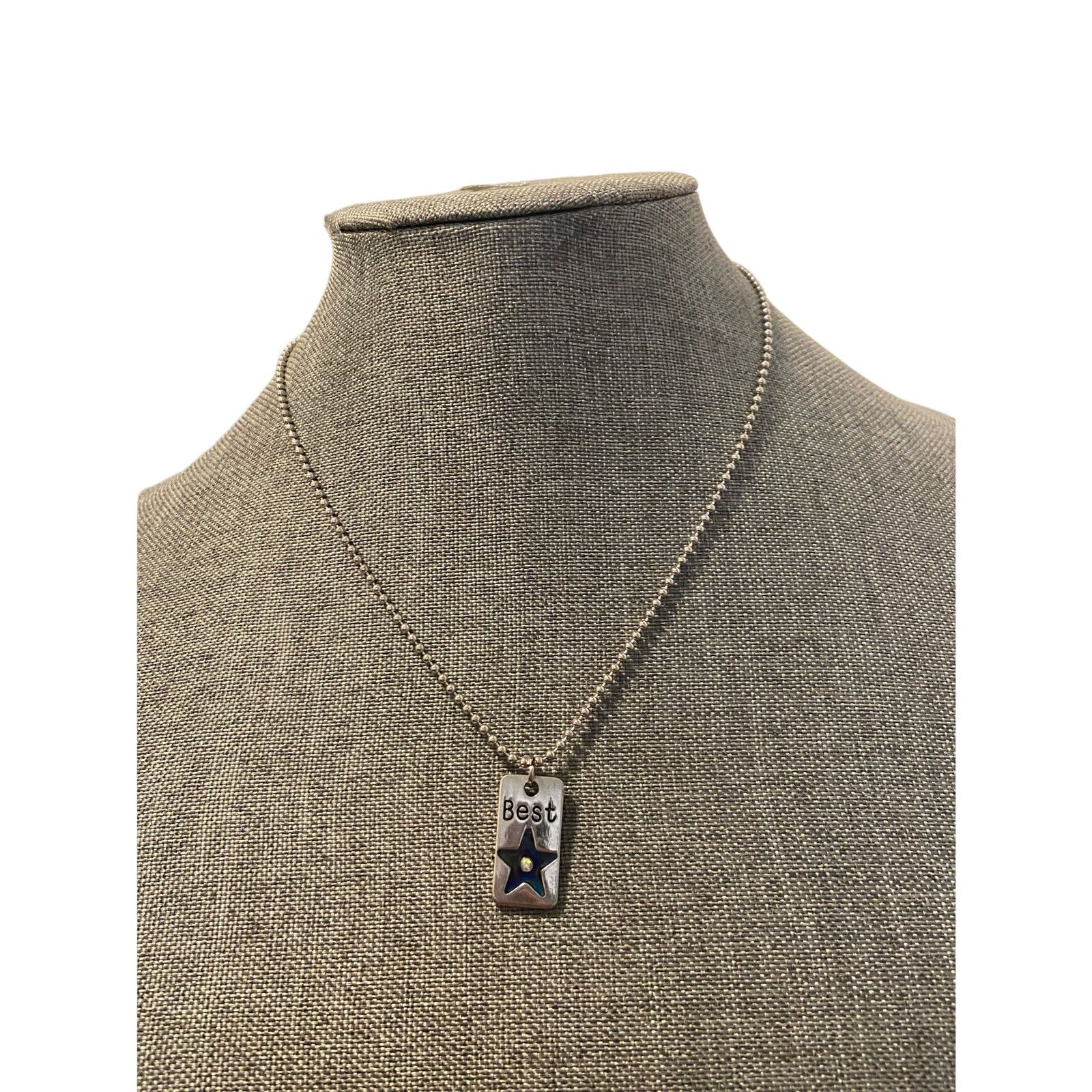 Other best pendant necklace silver tone ball chain Size ONE SIZE - 1 Thumbnail