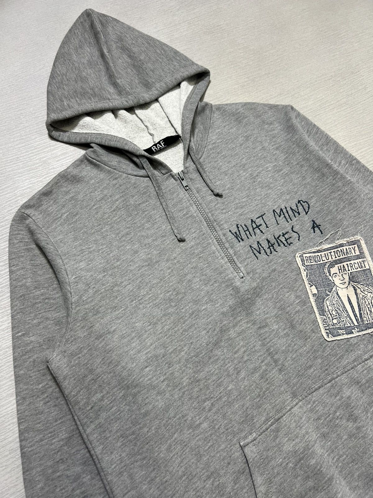 Raf by Raf Simons Raf by Raf Simons - Patchwork Half Zip Hoodie Size US XL / EU 56 / 4 - 5 Thumbnail