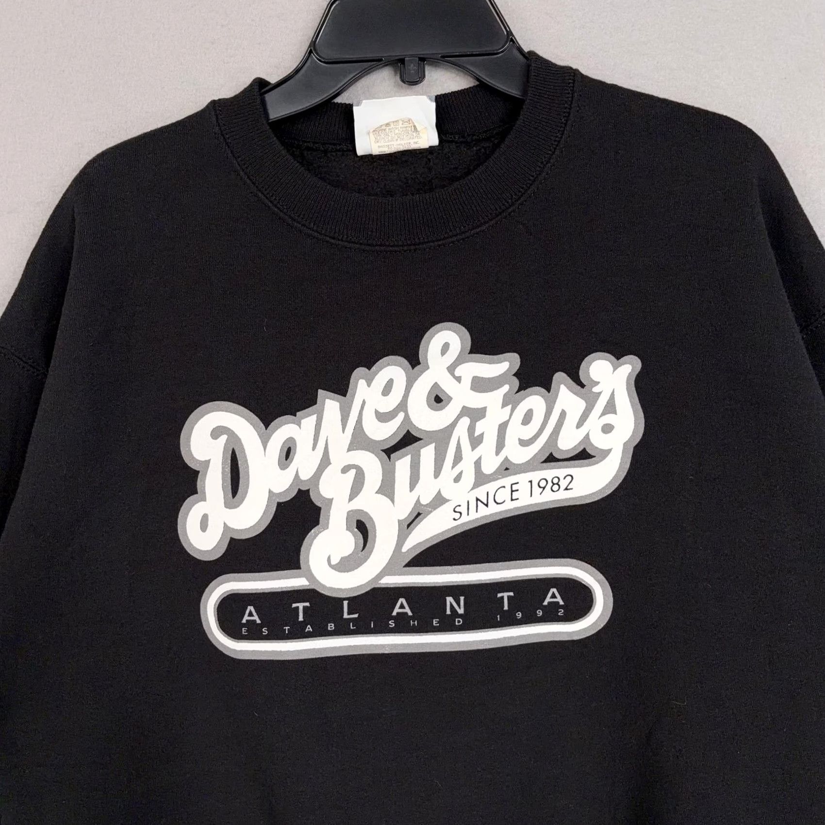Lee VINTAGE Lee Sweatshirt Mens Large Black Dave & Busters Atlanta Crewneck 90s Heavyweight USA Founded Since 1889 Men Size US L / EU 52-54 / 3 - 2 Thumbnail