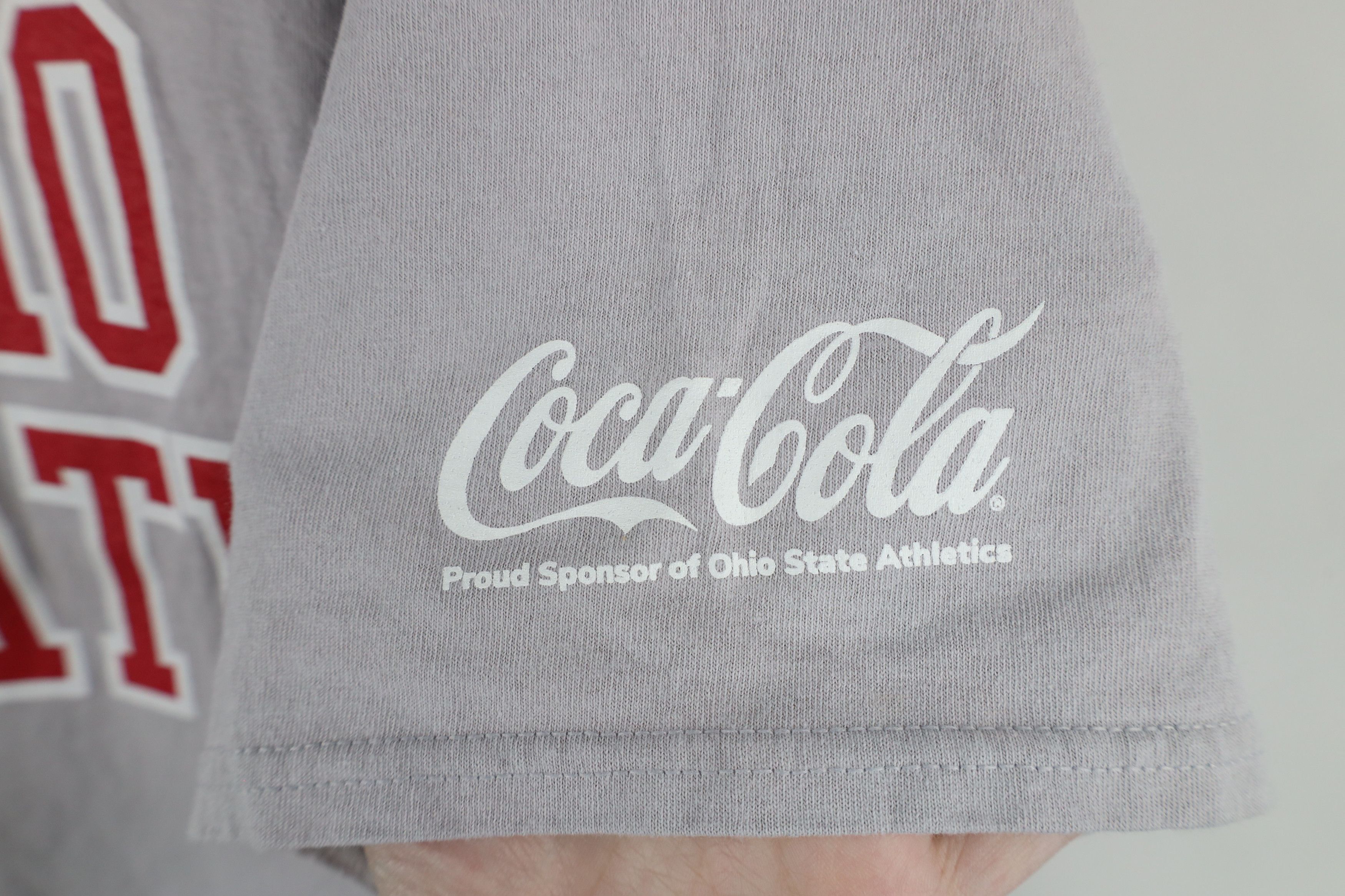 Vintage Vintage Coca Cola Ohio State University T-Shirt Gray Cotton Size US L / EU 52-54 / 3 - 4 Thumbnail