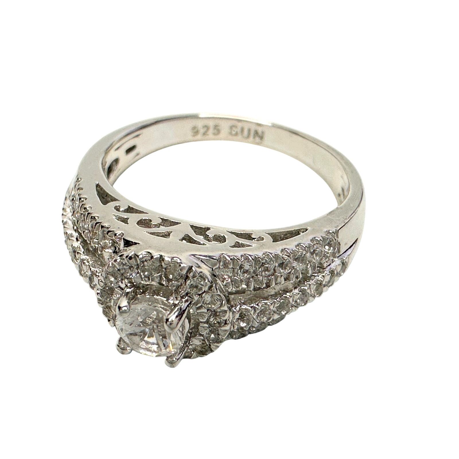 Other Brilliant 1/2 Carat Split Shank Lab Created Ring Sterling Size ONE SIZE - 6 Thumbnail