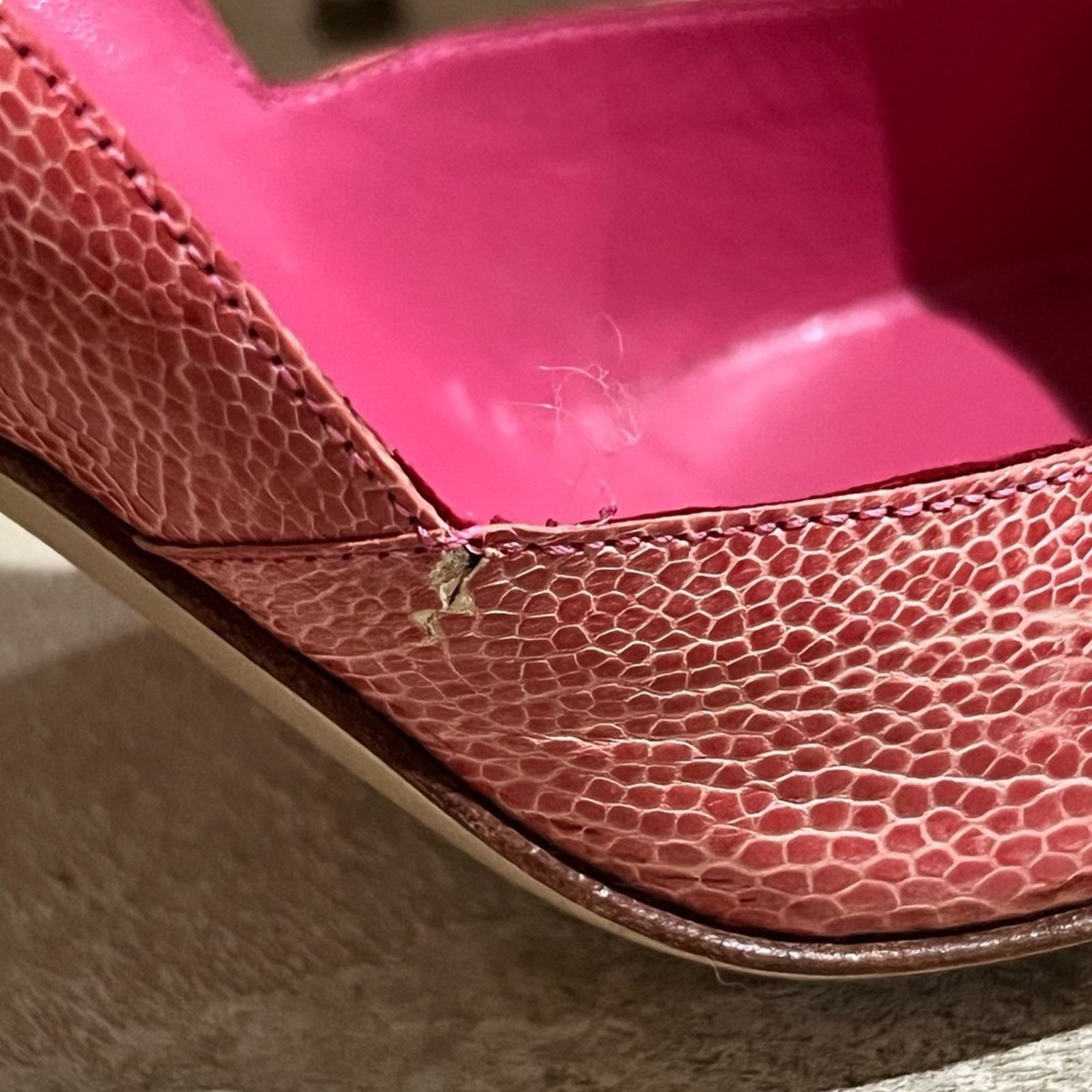 Sergio Rossi Sergio Rossi Stingray Snake Pink Steel Heel Pump 39 US 8.5 Size US 8.5 / IT 38.5 - 9 Thumbnail