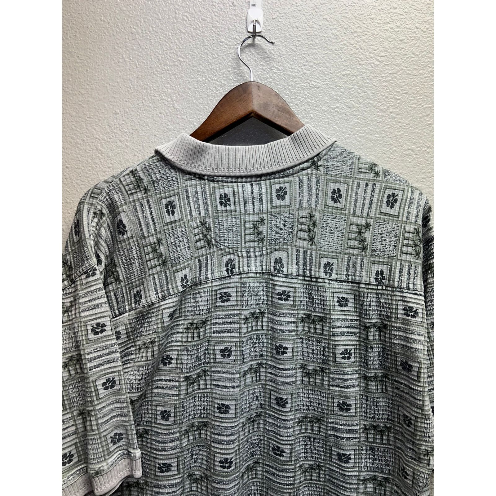 Tommy Bahama Tommy Bahama Gray Polo Shirt Top Palm Tree 2000s X-Large XL Size US XL / EU 56 / 4 - 9 Thumbnail