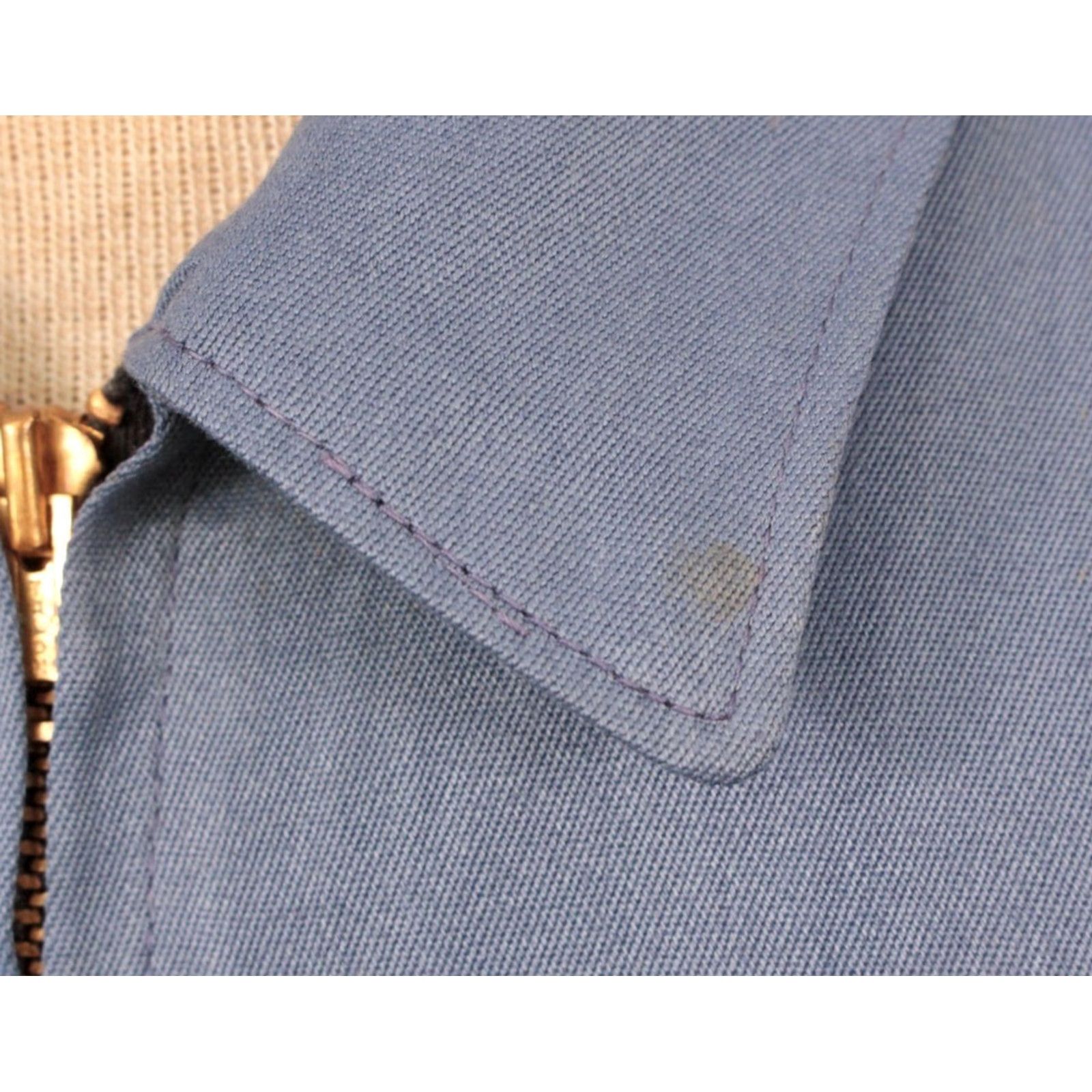 Vintage Topp Master Work Jacket Shirt 1960s VTG Blue Rayon Blend 60s Size US XS / EU 42 / 0 - 6 Thumbnail
