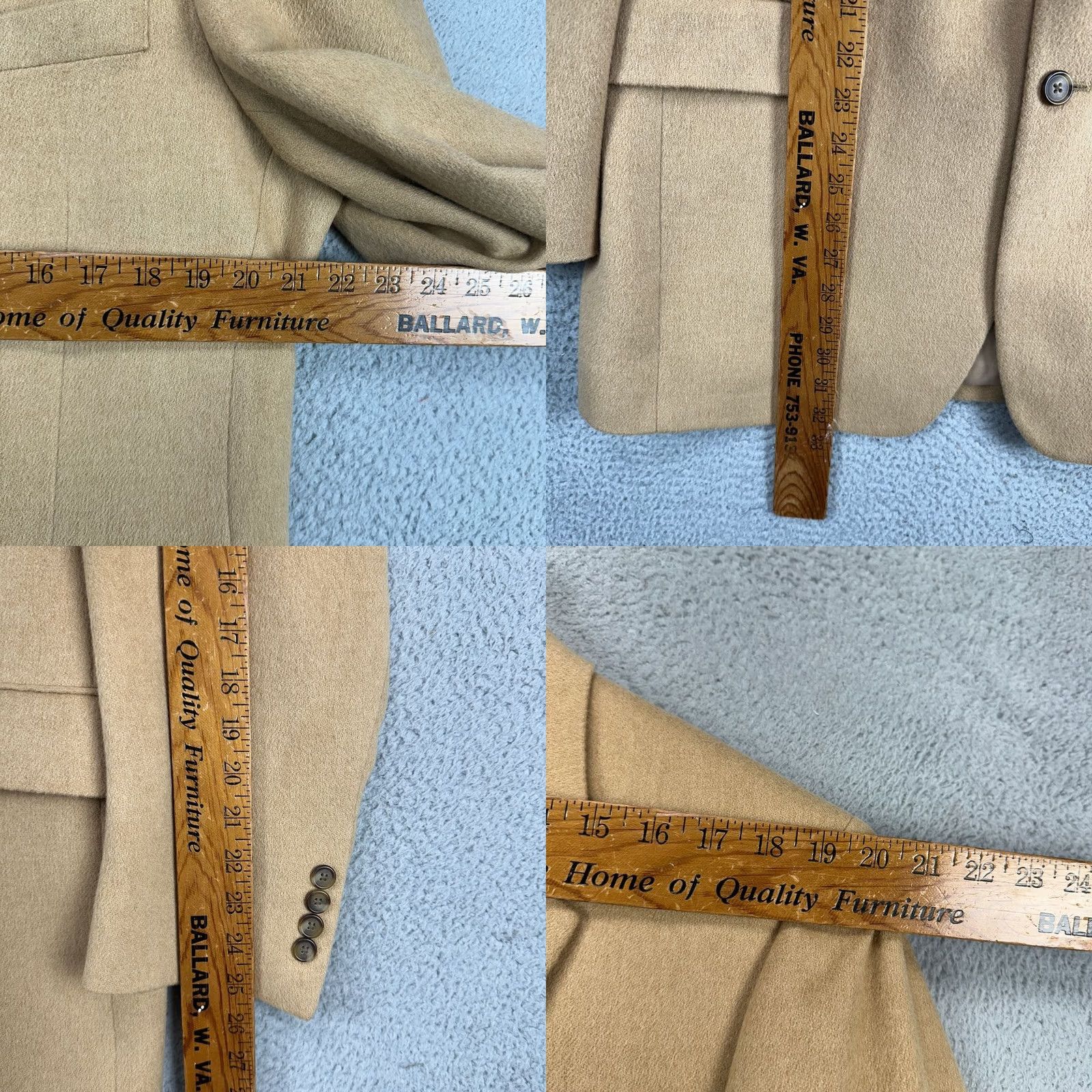 Jos. A. Bank Jos. A. Bank Sport Coat Blazer 100% Camelhair Mens 42L Tan 2-Button Tuxedo Long Sleeve Size 42R - 8 Thumbnail