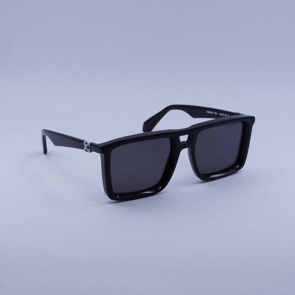 NEW OFF-WHITE SUNGLASSES BLACK UNISEX EYEWEAR OFF-WHITE OERI13W STRATFORD 1007 Off-White STRATFORD Dark Grey Square Unisex Sunglasses  main image 4