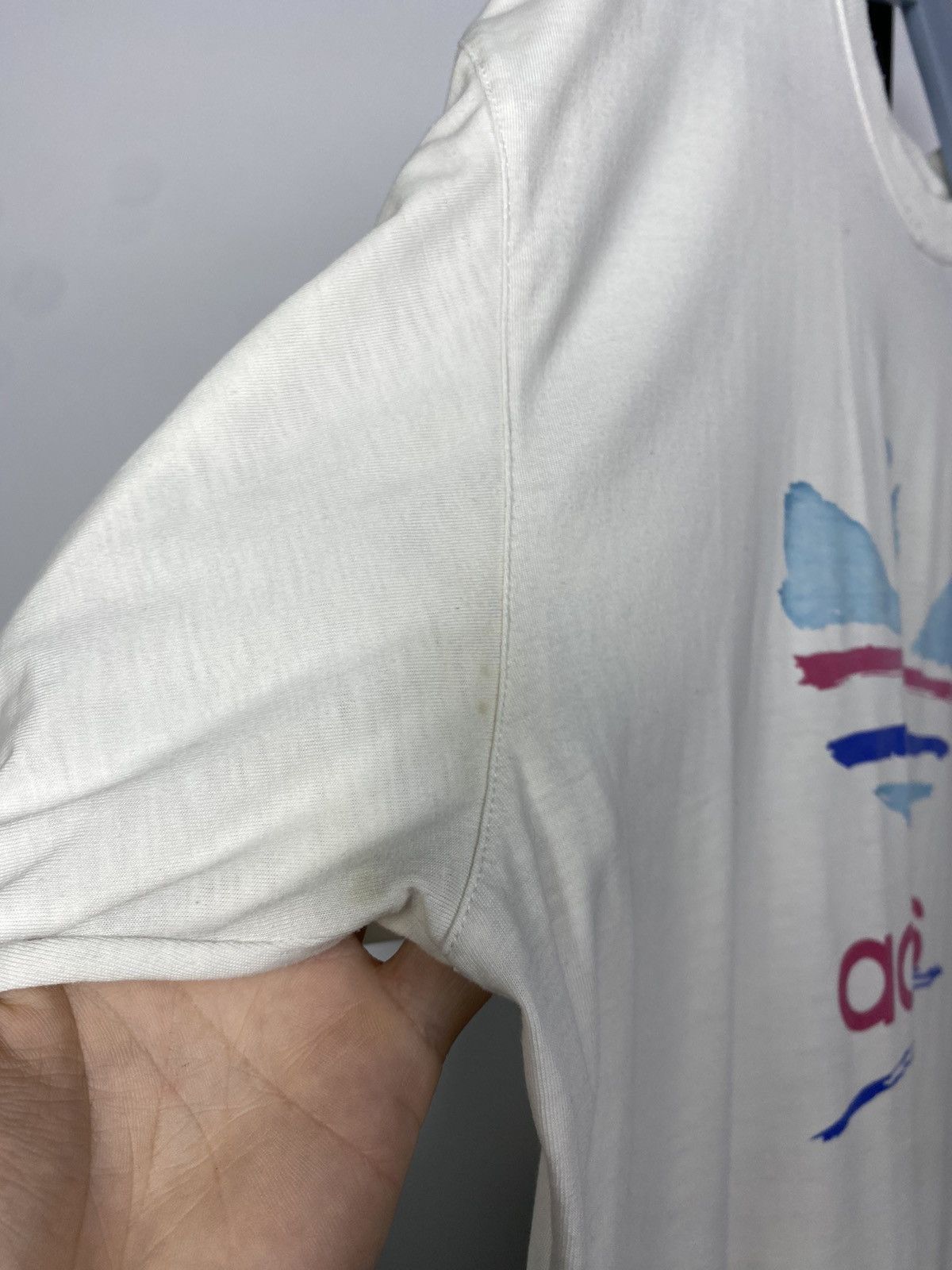 Adidas × Vintage Vintage 90s Adidas T Shirt Big Logo Style Boxy Rap Size US M / EU 48-50 / 2 - 8 Thumbnail