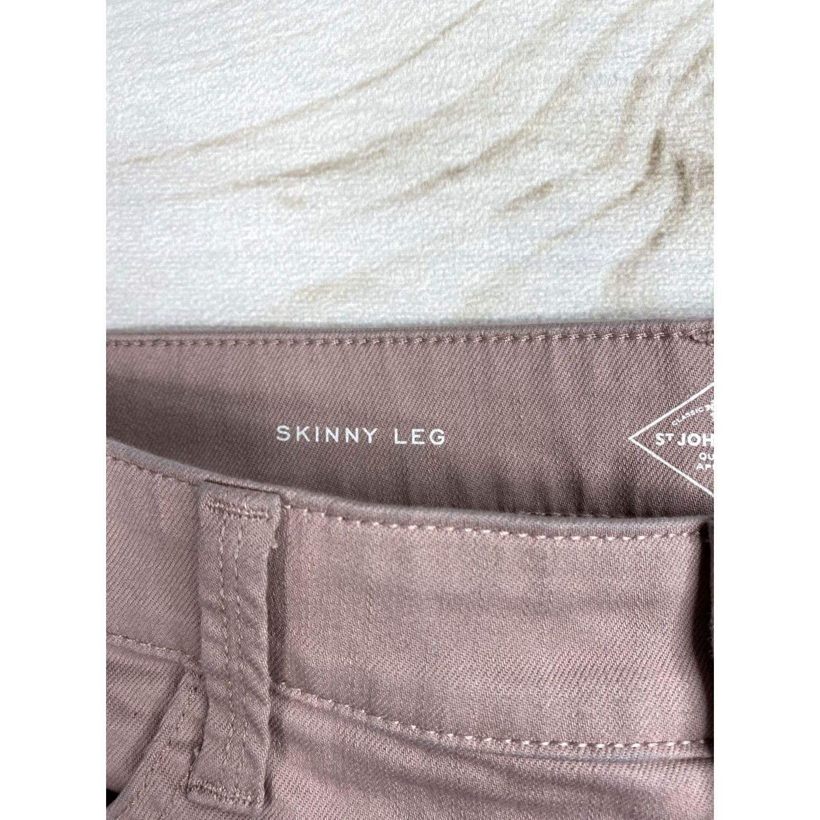 Vintage St. John's Bay Jeans Womens 12 Skinny Mid Rise Pink Stretch Denim 5-Pocket Regular Replaceable? (Note: Repaired) Size 34" / US 12 / IT 48 - 5 Thumbnail