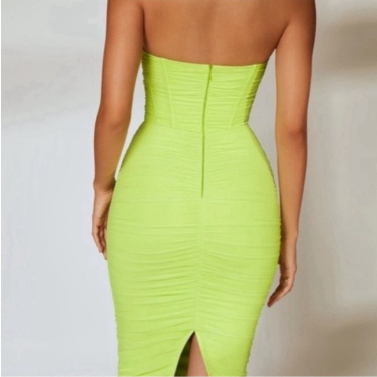 Other 021 - WT Oh Polly First Class Midi Bright Green Dress size 4 Size S / US 4 / IT 40 - 4 Thumbnail