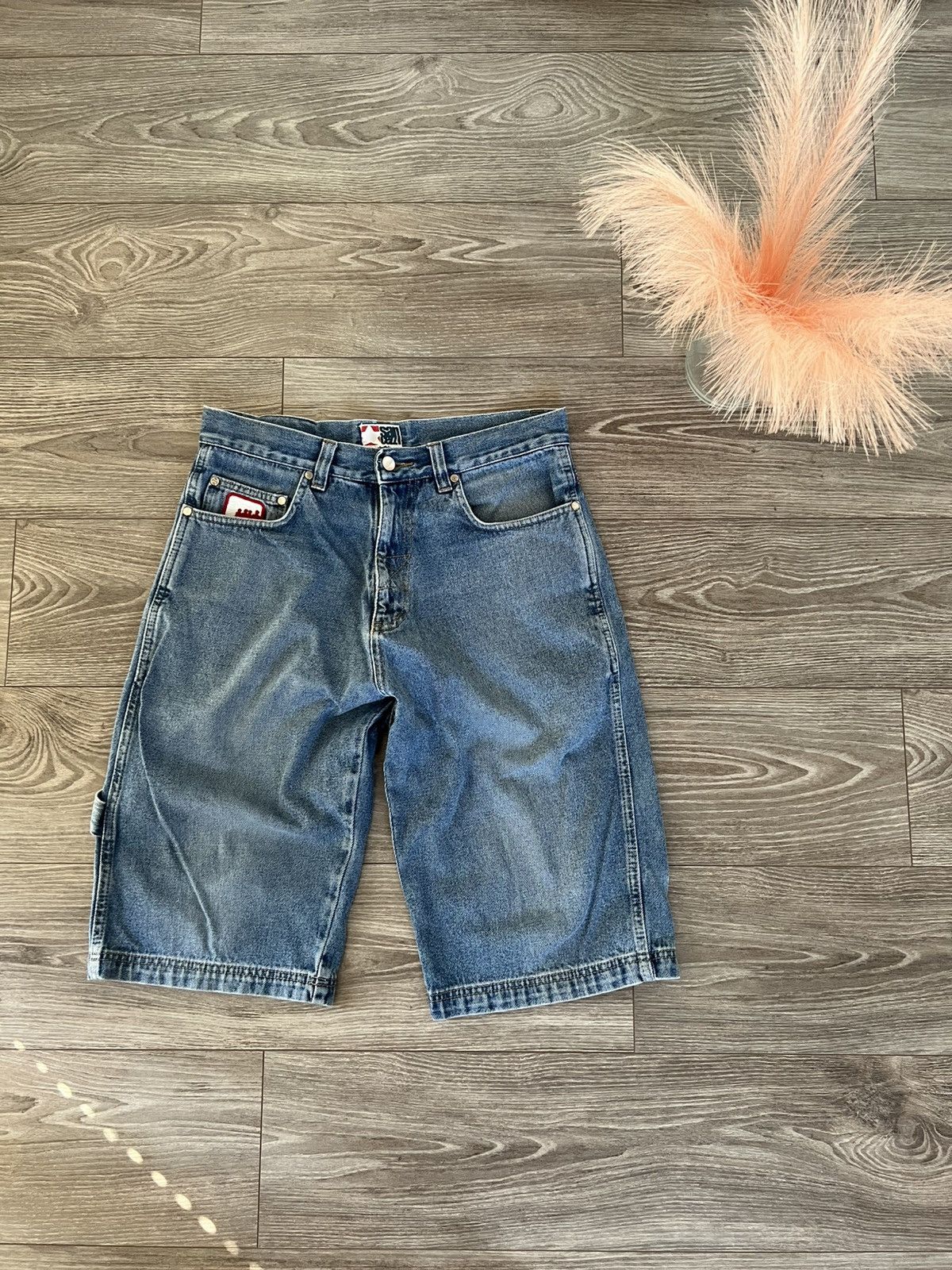 Designer × Vintage ‼️Vintage Sancezz Denim Hip Hop Affliction USA Shorts‼️ Size US 34 / EU 50 - 10 Thumbnail