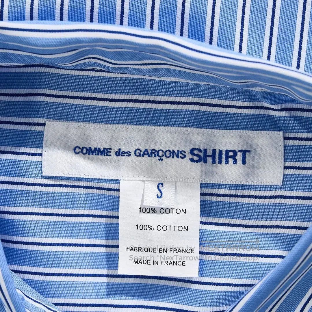 Comme des Garcons Comme des Garçons Men's Deconstructed Striped Shirt. Size US S / EU 44-46 / 1 - 3 Thumbnail