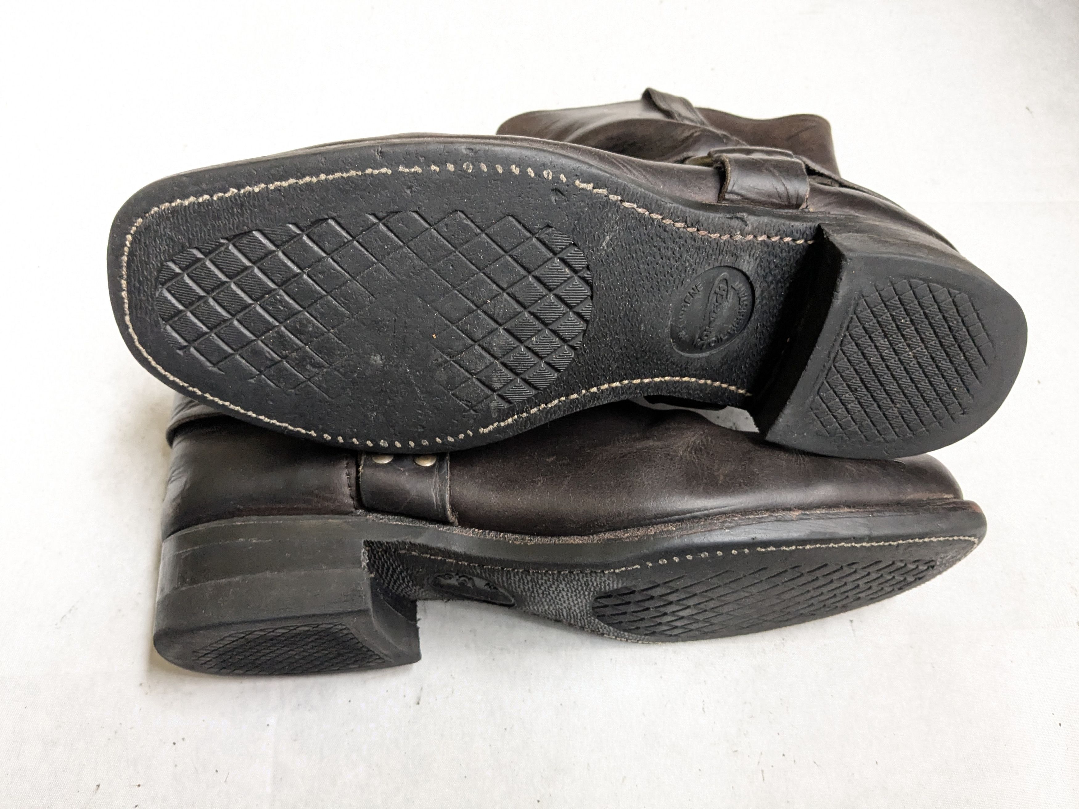 Frye Frye Harness Boots Brown 12 M Leather Strap Rubber Size US 12 / EU 45 - 19 Thumbnail