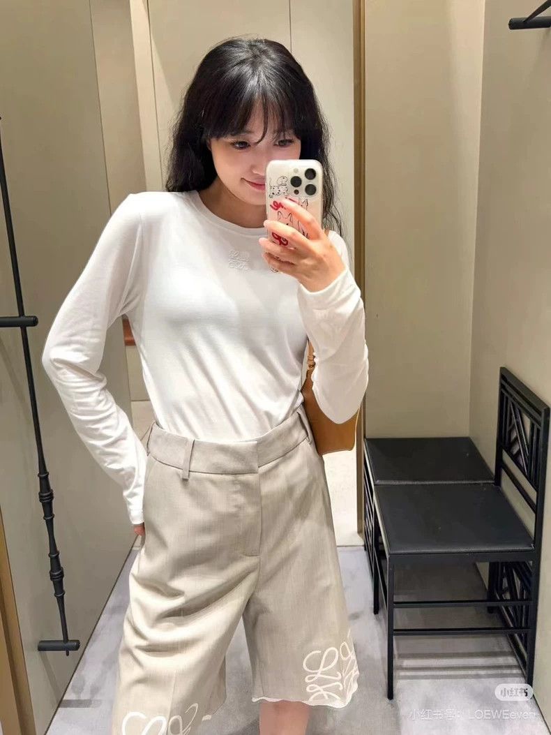 Loewe LOEWE White cotton skin-friendly long-sleeved shirt Size L / US 10 / IT 46 - 4 Thumbnail