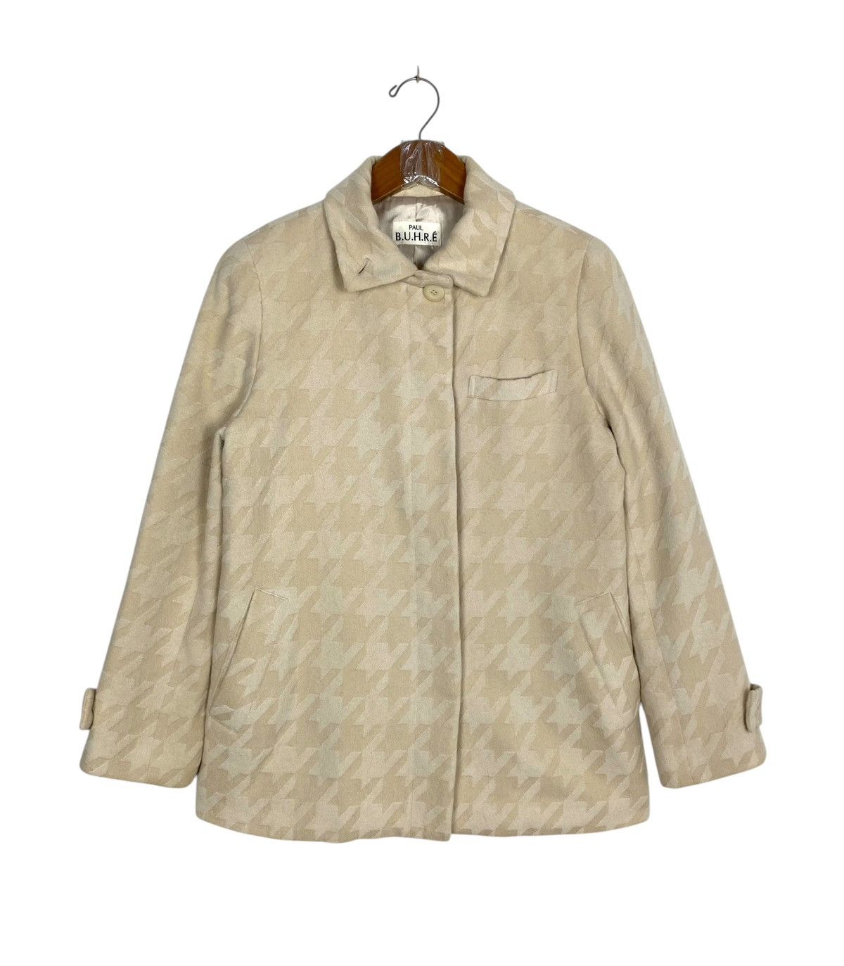 Japanese Brand Rare‼️Vintage Paul Buhre Houndstooth Coat Made in Japan Size M / US 6-8 / IT 42-44 - 1 Thumbnail