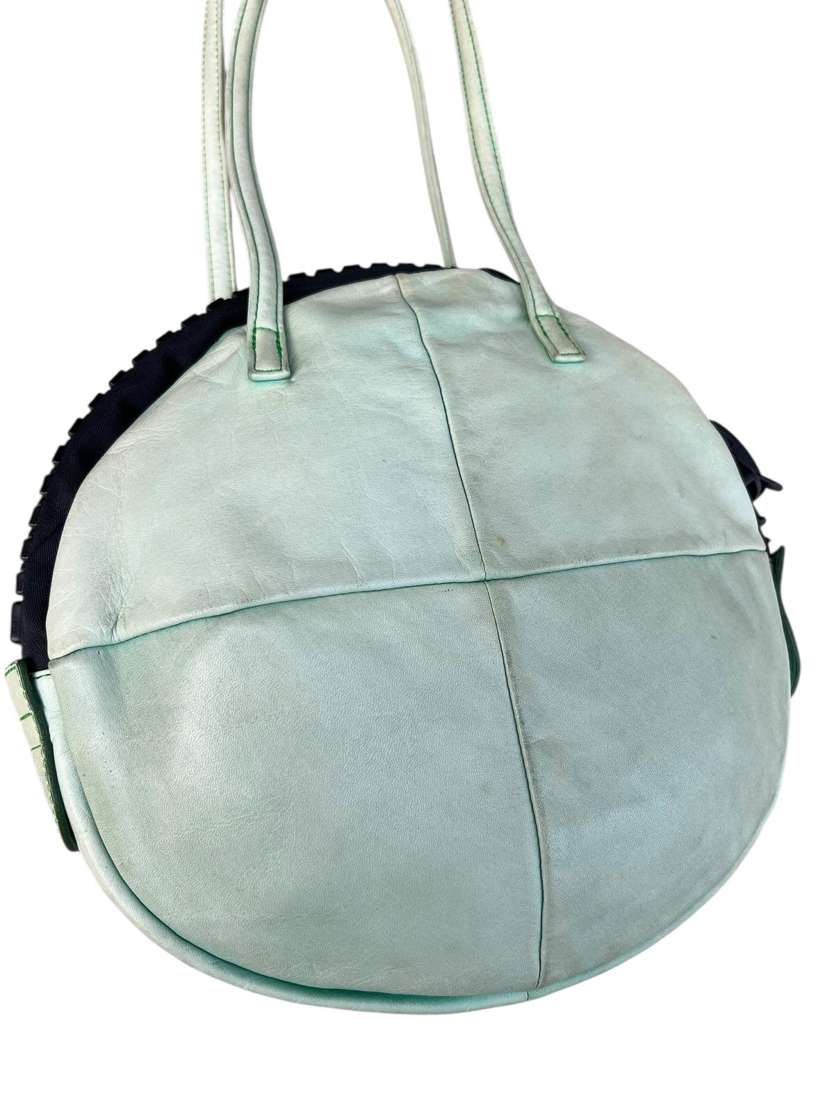 Yohji Yamamoto Kawa-Kawa Japan Patina Leather Round Shoulder Bag Size ONE SIZE - 9 Thumbnail