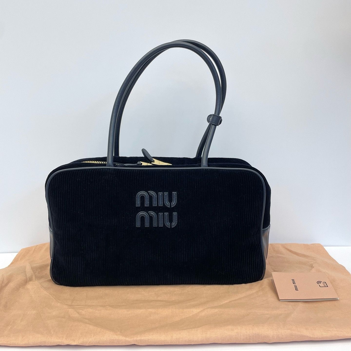 Miu Miu Miu Miu Beau Corduroy Handle Bag Size ONE SIZE - 1 Thumbnail