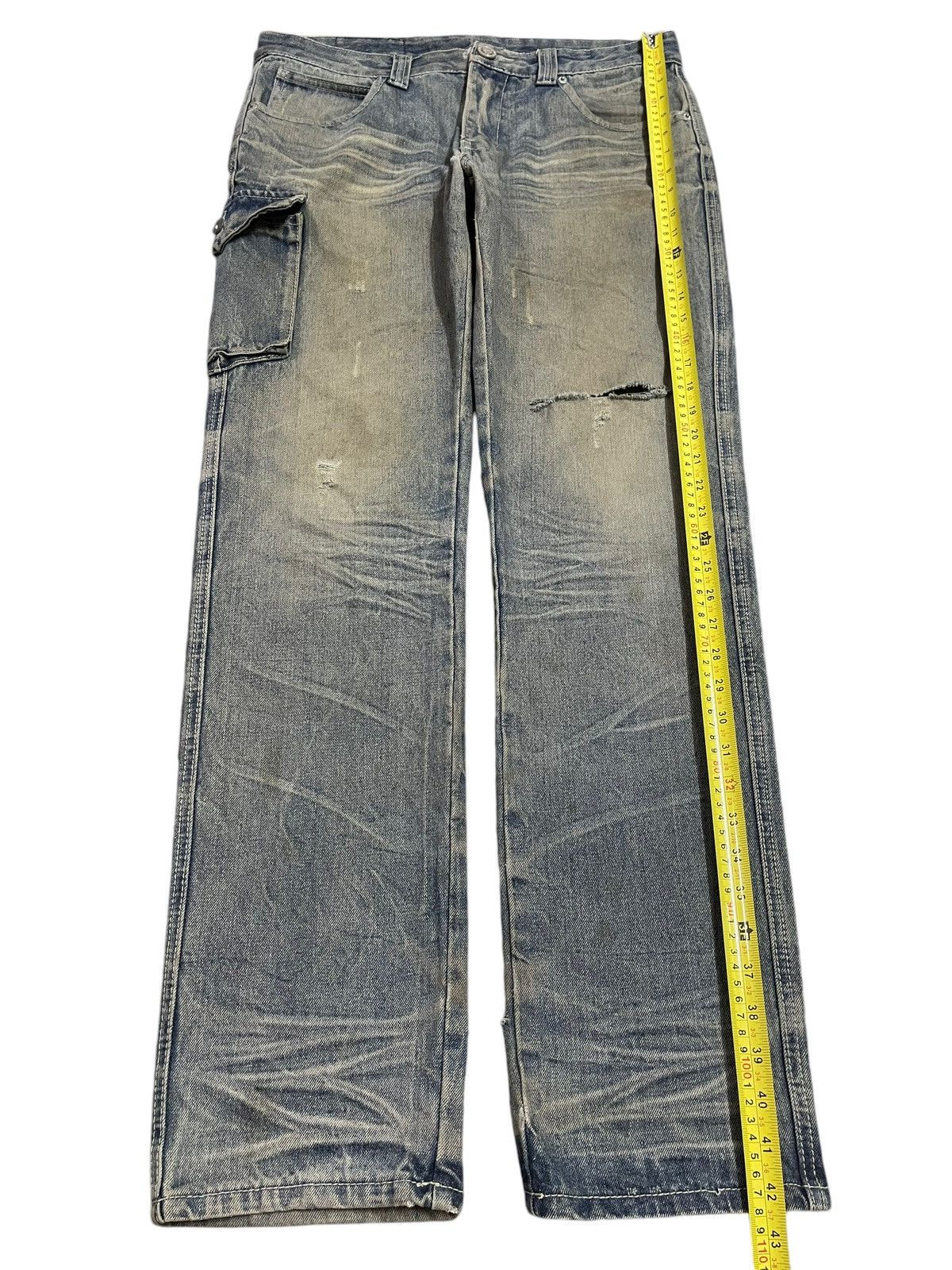 14th Addiction Vintage Japanese Brand Mud Wash Style Distress Jeans Size US 34 / EU 50 - 12 Thumbnail