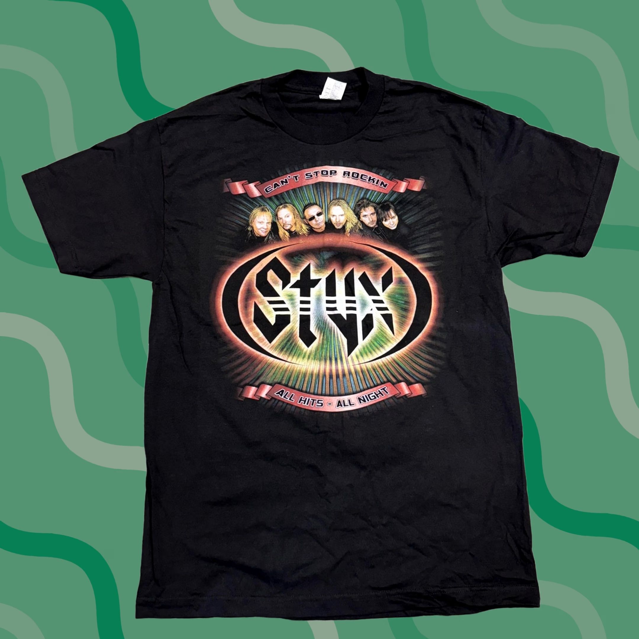 Vintage Styx Shirt Mens L Black Can't Stop Rockin Tour Concert Band Graphic Tee Size US L / EU 52-54 / 3 - 1 Thumbnail