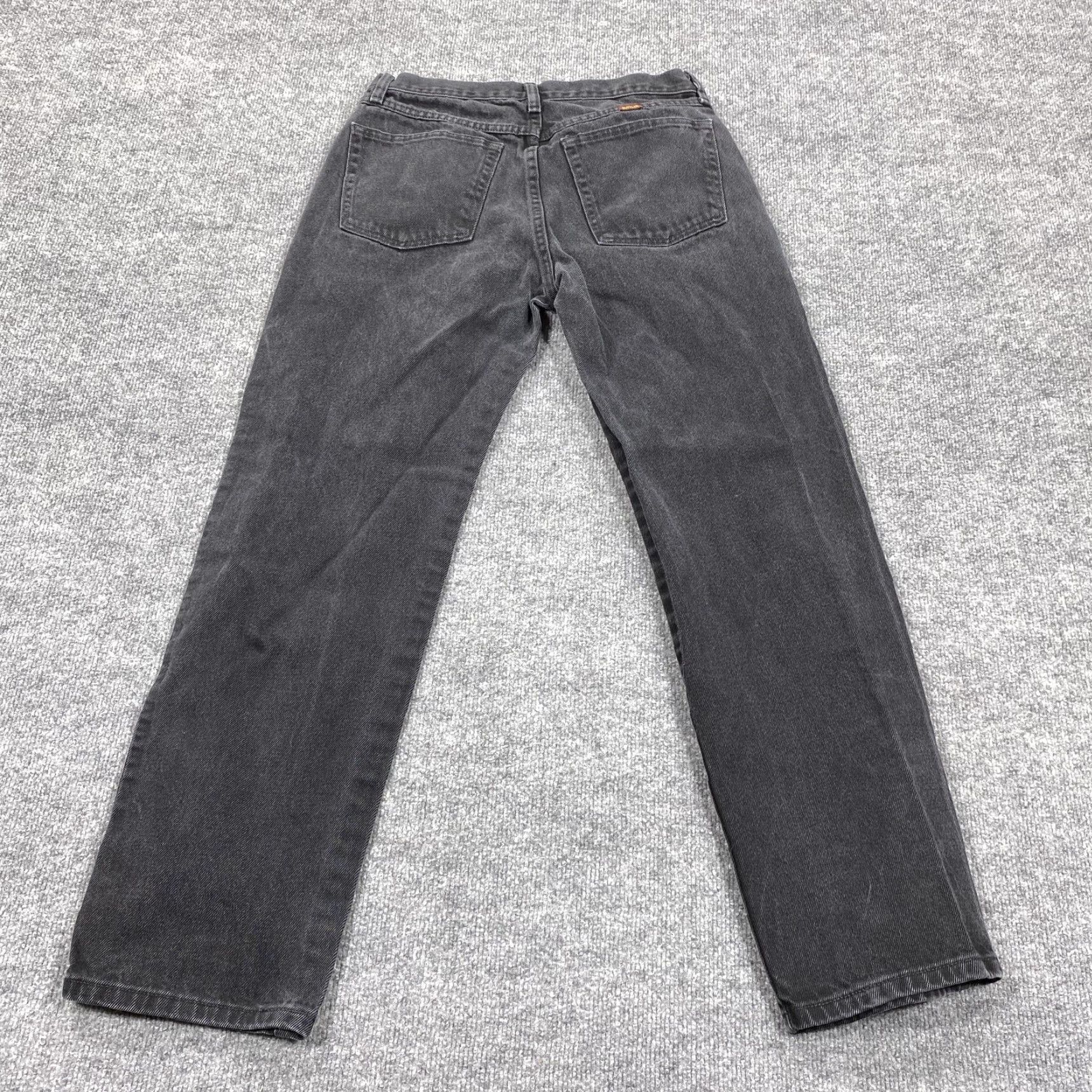 Vintage Rustler Jeans Mens 32x31 Black Straight Regular Fit Charcoal Wash 87619JB Size US 32 / EU 48 - 3 Thumbnail