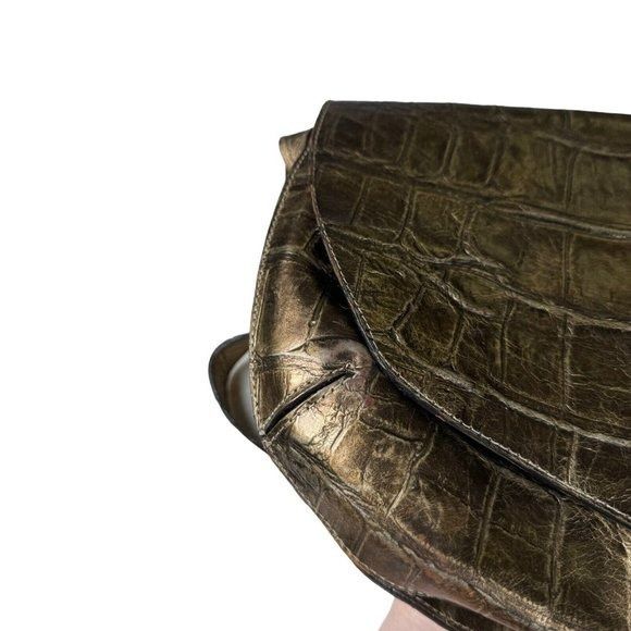 Designer × Vintage Carlos Falchi Exotic Genuine Alligator Crocodile Handmade Sh Size ONE SIZE - 4 Thumbnail