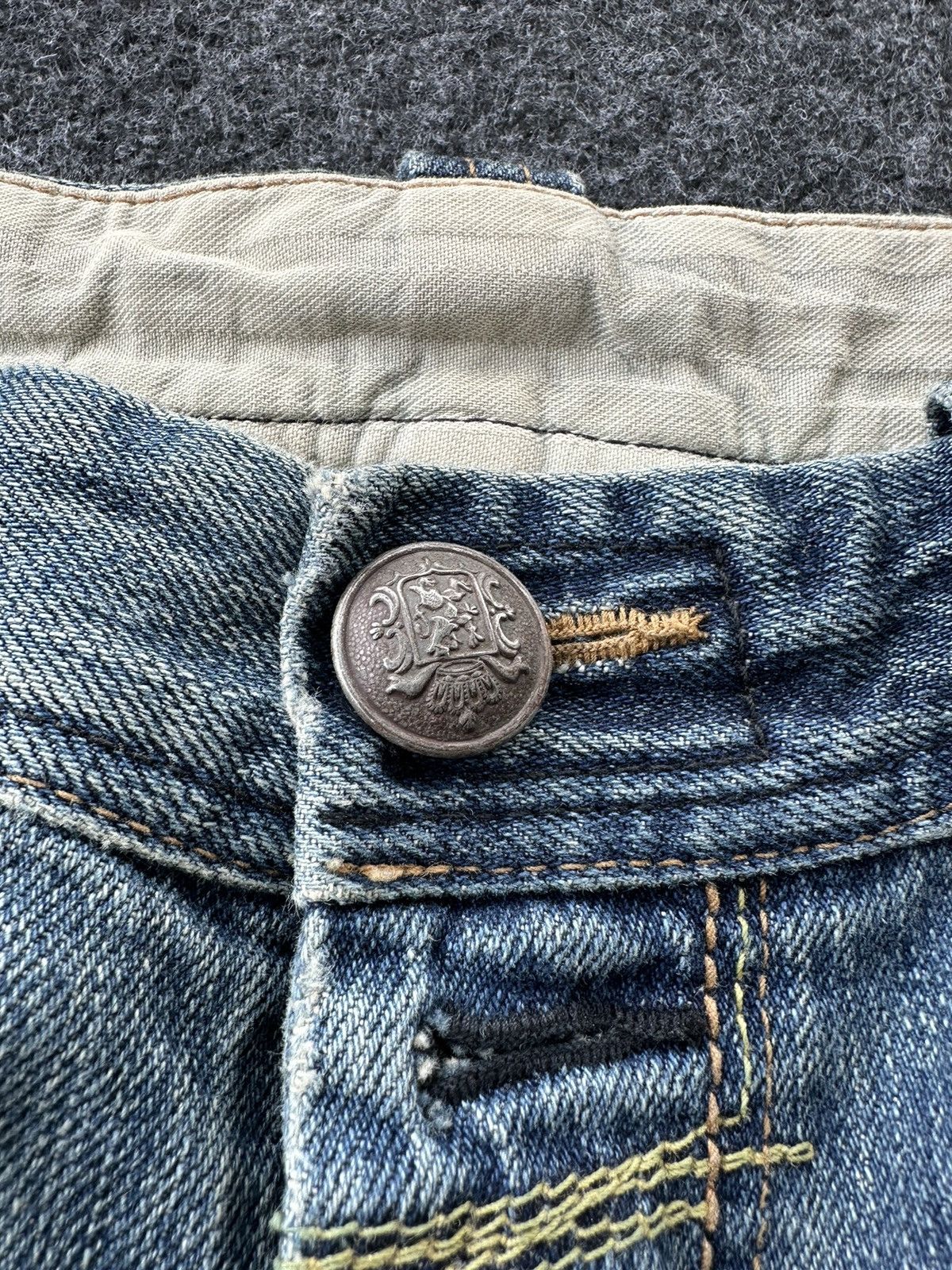 PPFM Vintage Bartack Bondage Distressed Denim W30 D215 Size US 30 / EU 46 - 13 Thumbnail