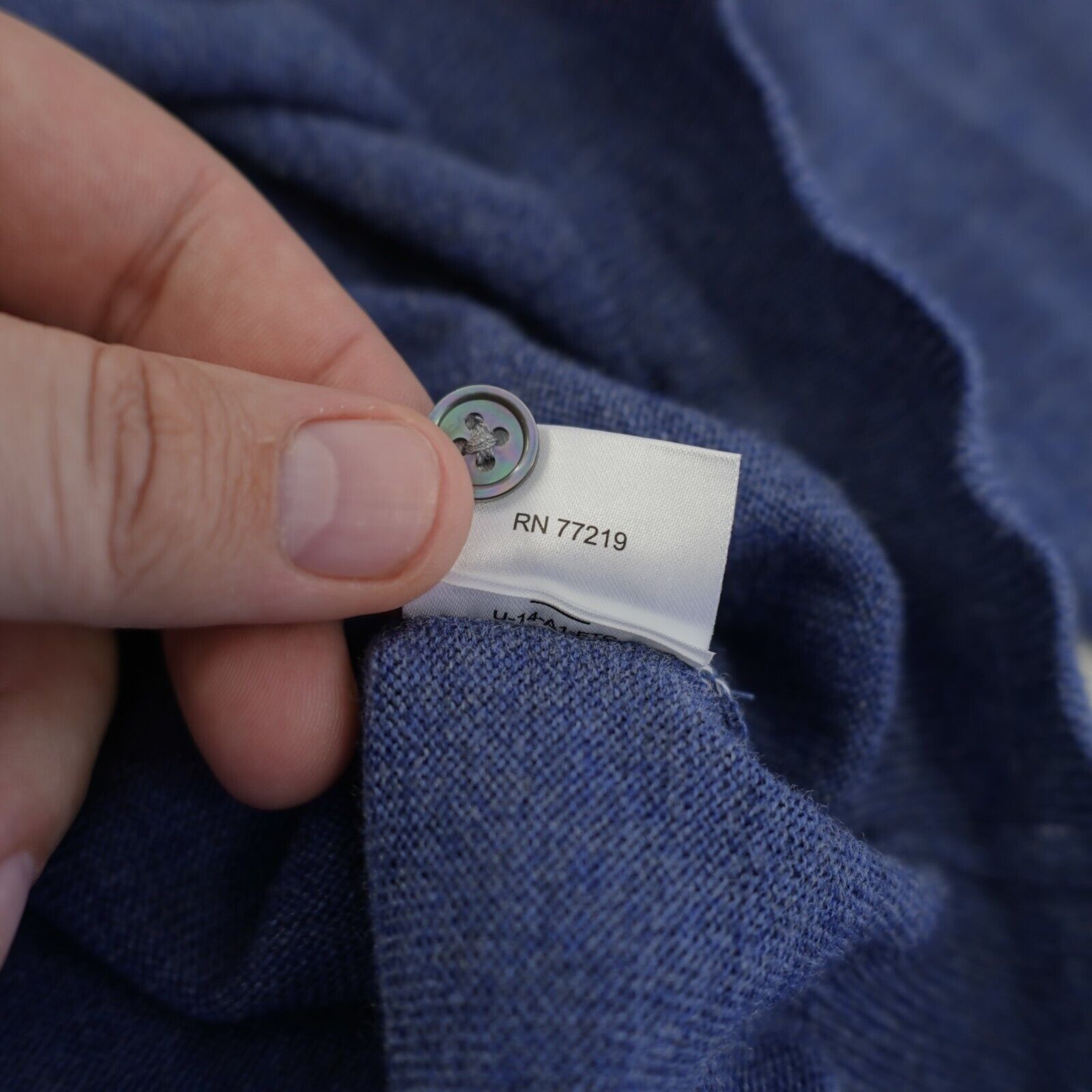 Joseph Abboud Joseph Abboud Blue 2XL Extra Fine Merino Wool Collared Fitte Size US XXL / EU 58 / 5 - 11 Thumbnail