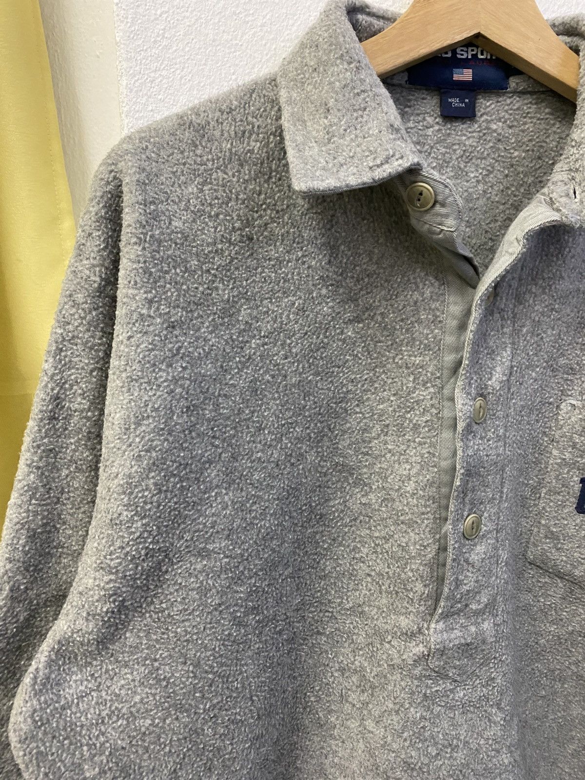 Polo Ralph Lauren × Ralph Lauren × Vintage Vintage Polo Sport Ralph Lauren Collared Fleece Sweatshirt Size US M / EU 48-50 / 2 - 5 Thumbnail
