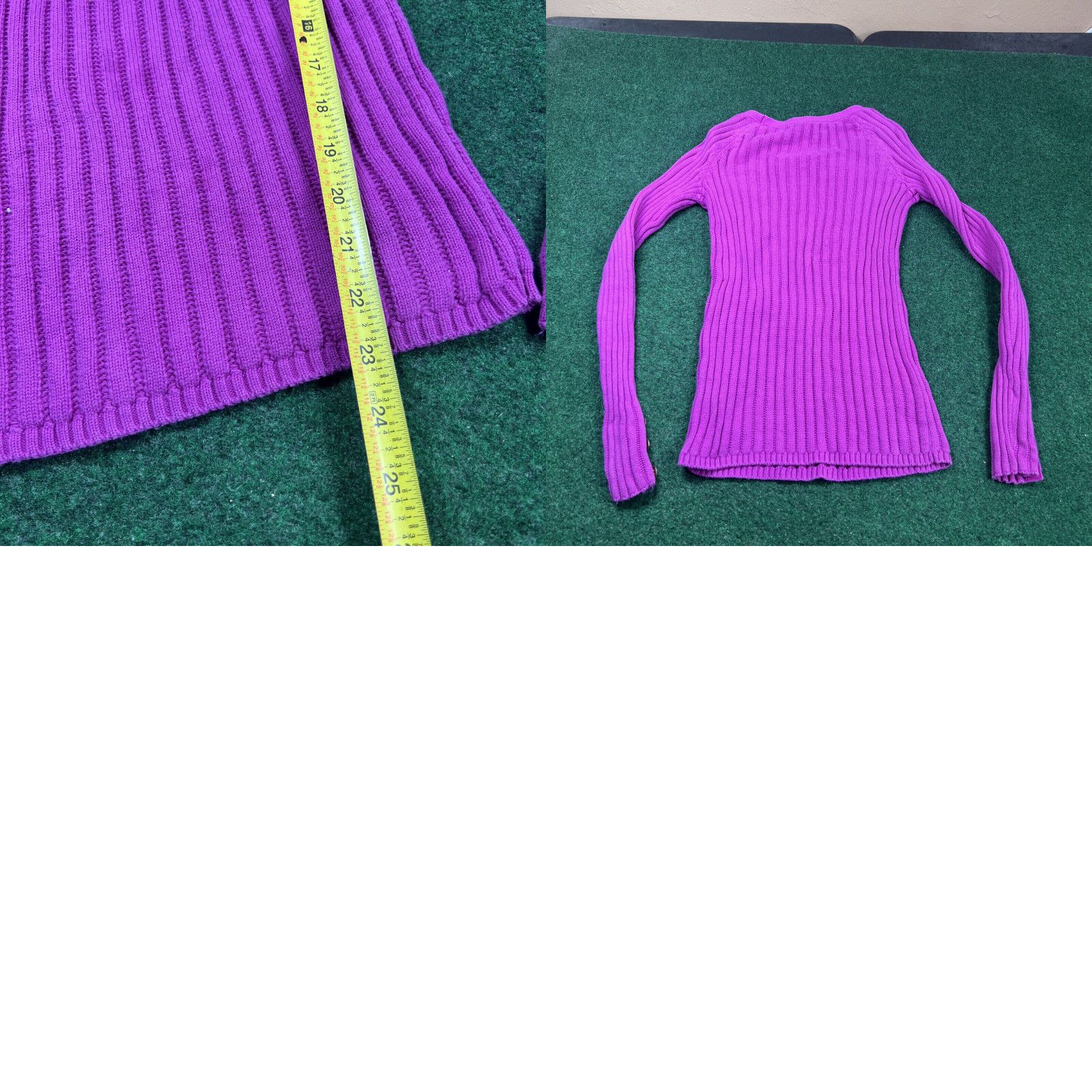 Banana Republic Banana Republic Sweater Pullover Cotton Size XS Cable Knit Ribbed Purple Size XS / US 0-2 / IT 36-38 - 8 Thumbnail