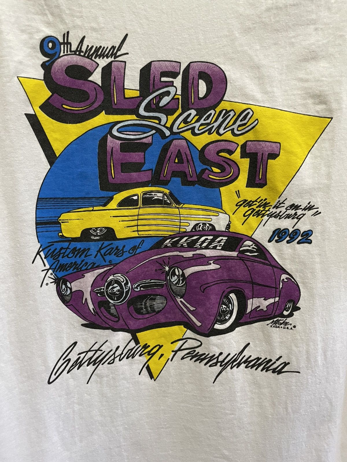 Hanes VTG HANES SLED SCENE EAST 1992 SINGLE STITCH T-SHIRT Size US XL / EU 56 / 4 - 2 Thumbnail