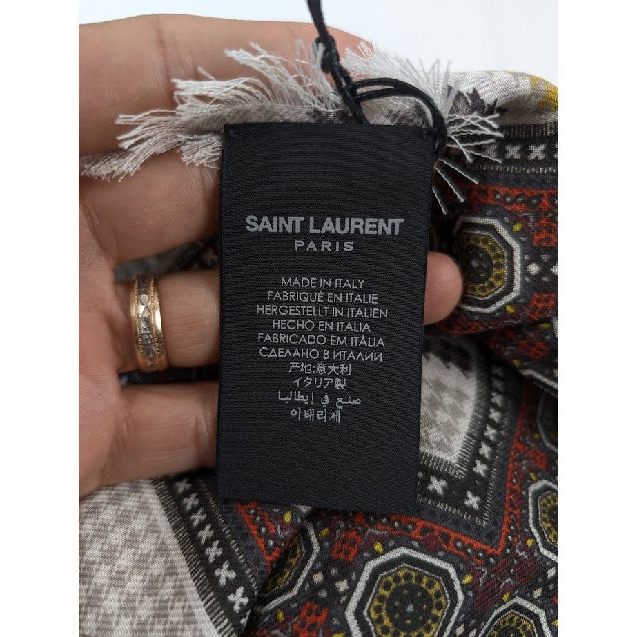 Saint Laurent Paris o1rshd1 Size: OS / Small Scarf in Multicolor Size ONE SIZE - 9 Thumbnail