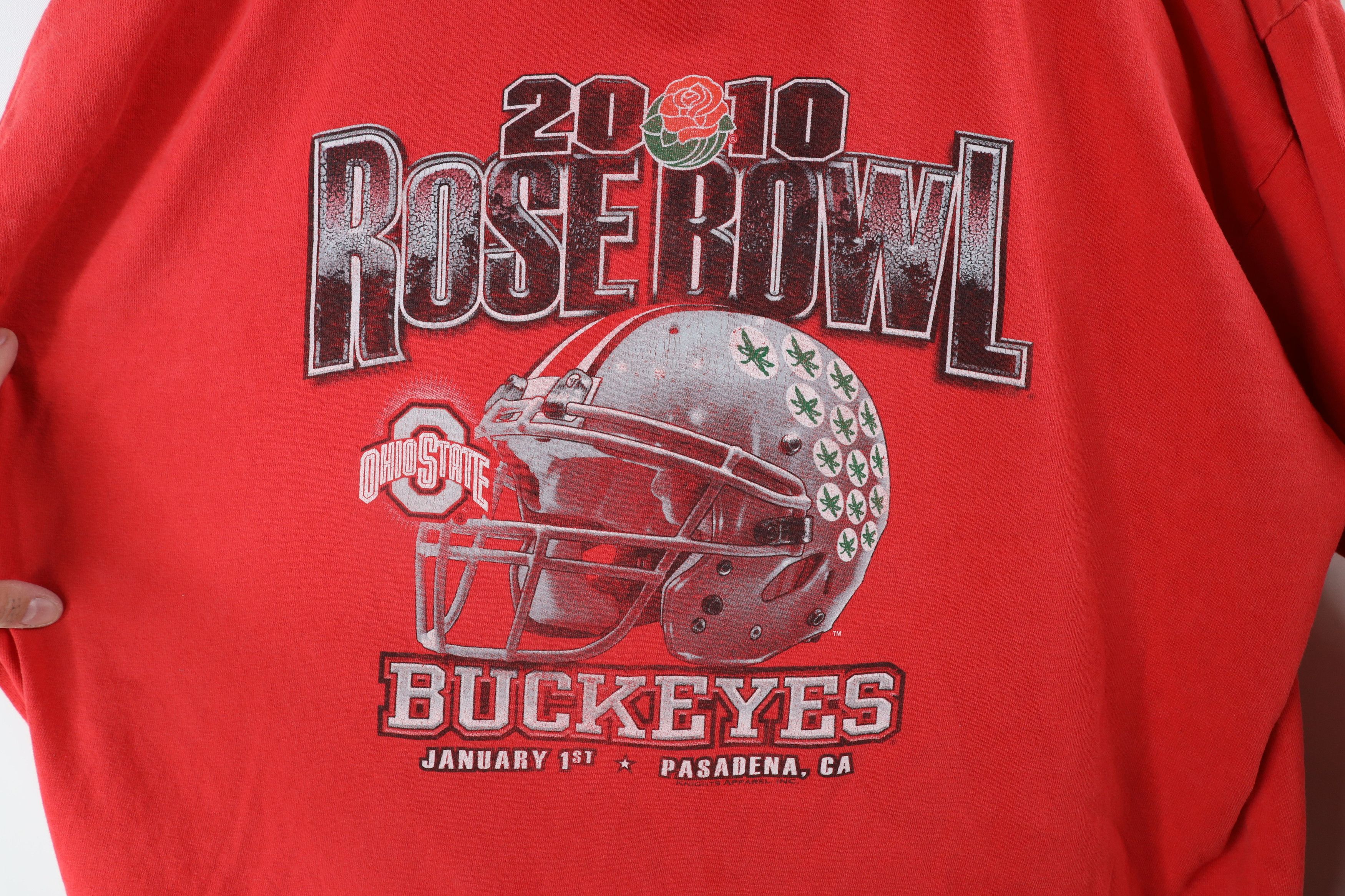 Vintage Y2K 2010 Rose Bowl Ohio State University Football T-Shirt Size US XXL / EU 58 / 5 - 7 Thumbnail