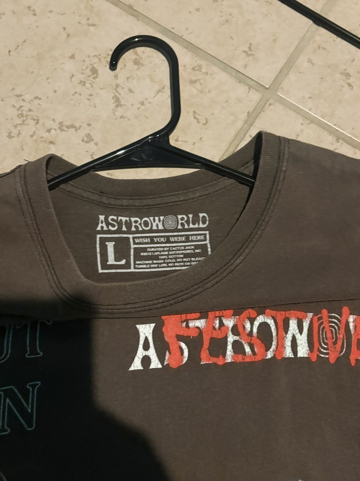 Travis Scott Astroworld festival brown tee Size US L / EU 52-54 / 3 - 2 Thumbnail