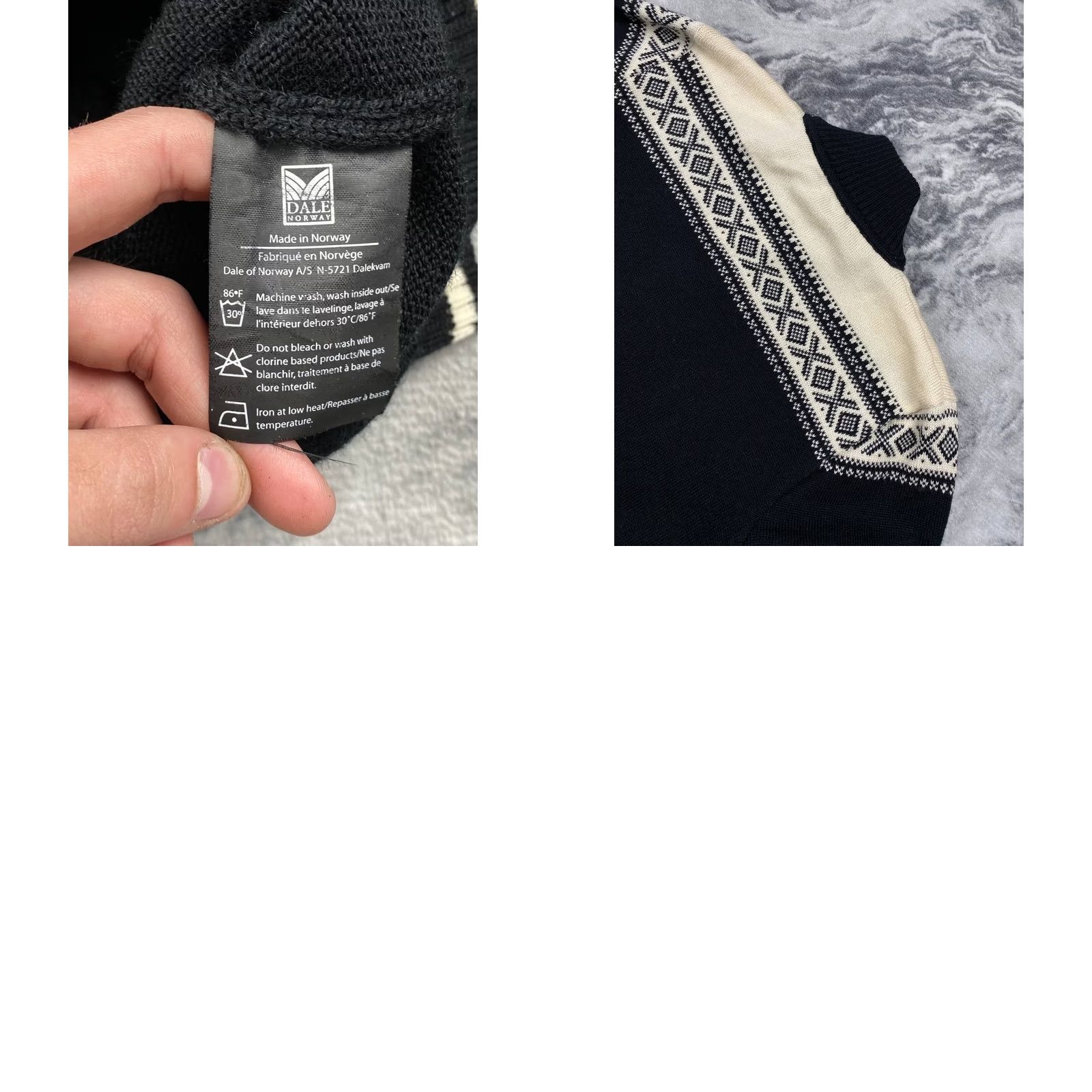 Dale Of Norway VINTAGE Dale Of Norway Sweater Men 2XL Black Wool Knit Fair Isle Skiing Long Sleeve Size US XXL / EU 58 / 5 - 9 Thumbnail
